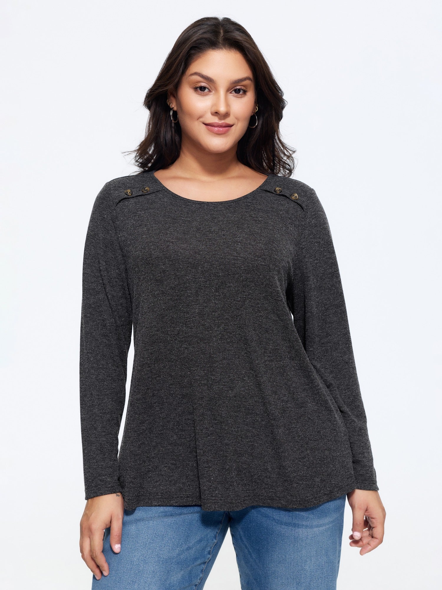 Supersoft Stretch Heather Crew Neck T-Shirt