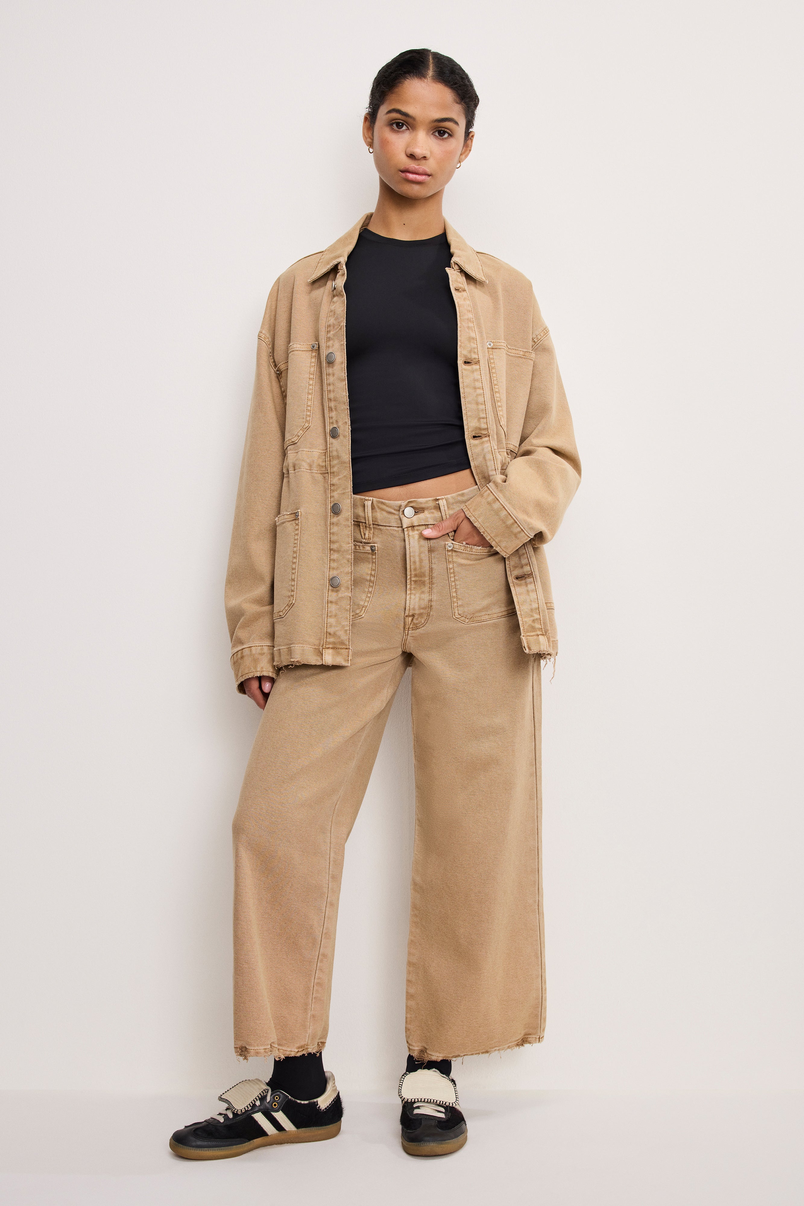 PALAZZO CROPPED PANTS | GOOD KHAKI001