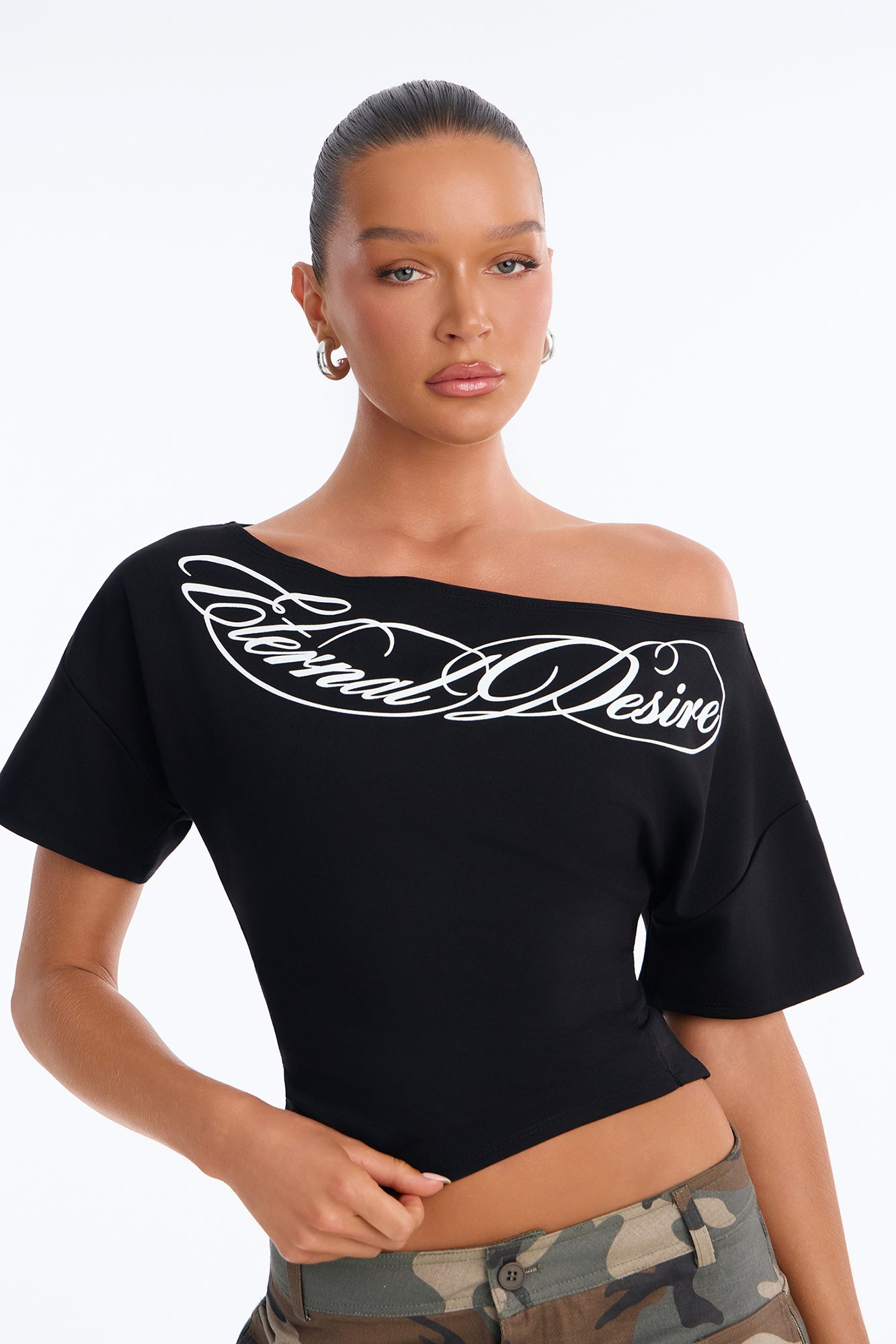 Eternal Desire Off Shoulder Top - Black