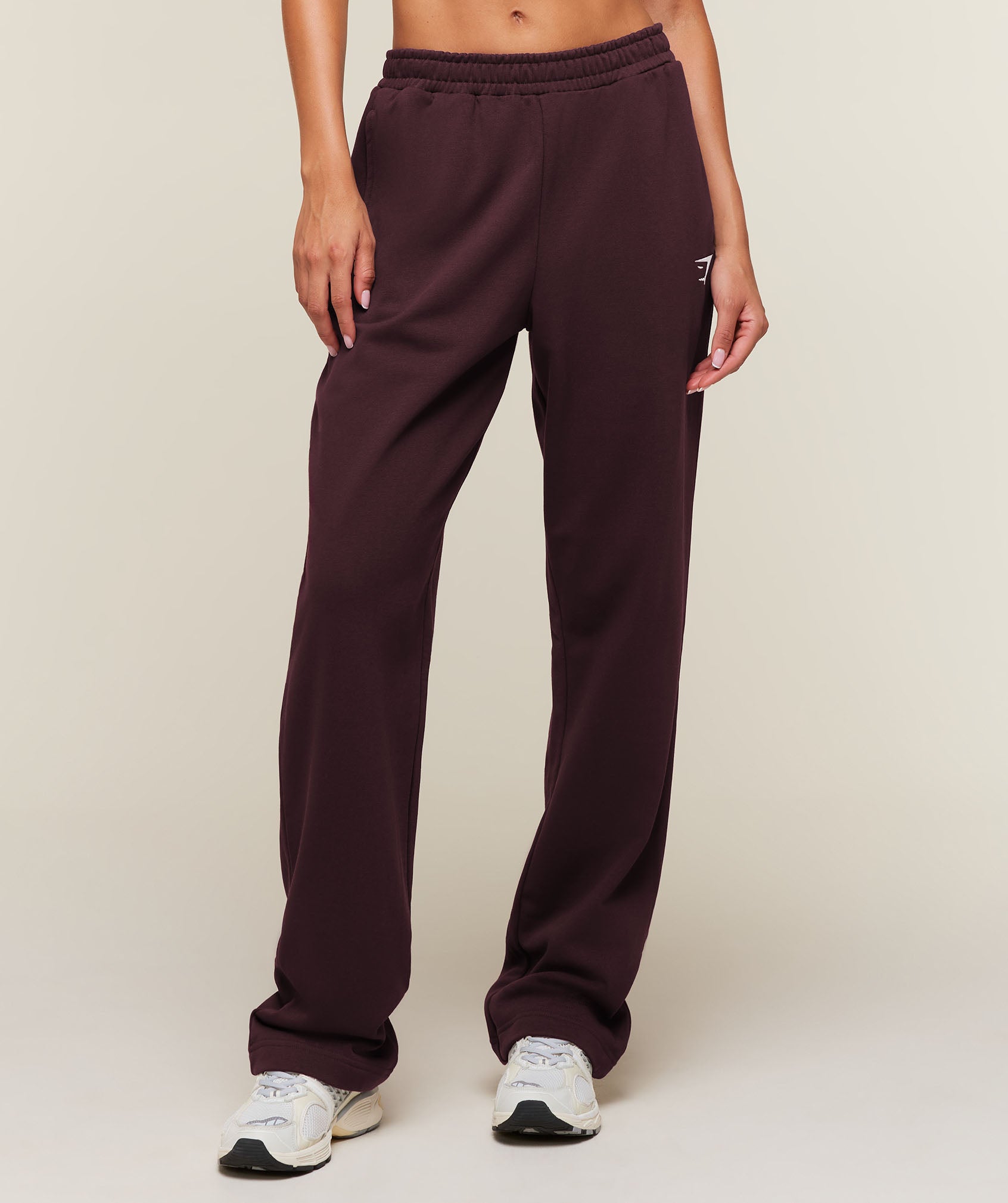 Gymshark Training Fleece Straight Leg Tall Pants - Cherry Purple