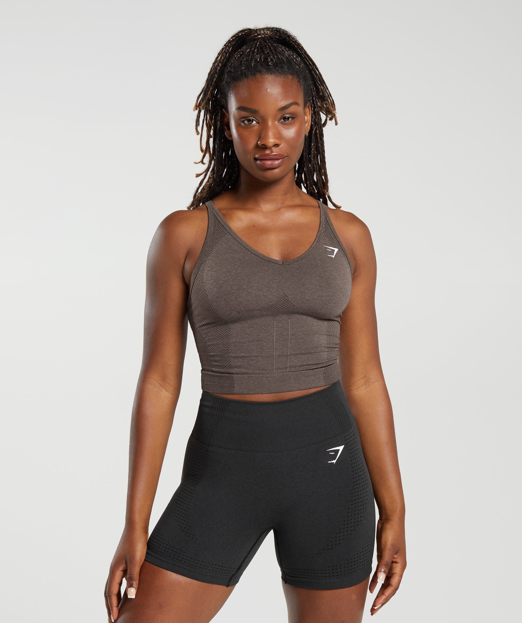 Gymshark Vital Midi Tank - Penny Brown Marl