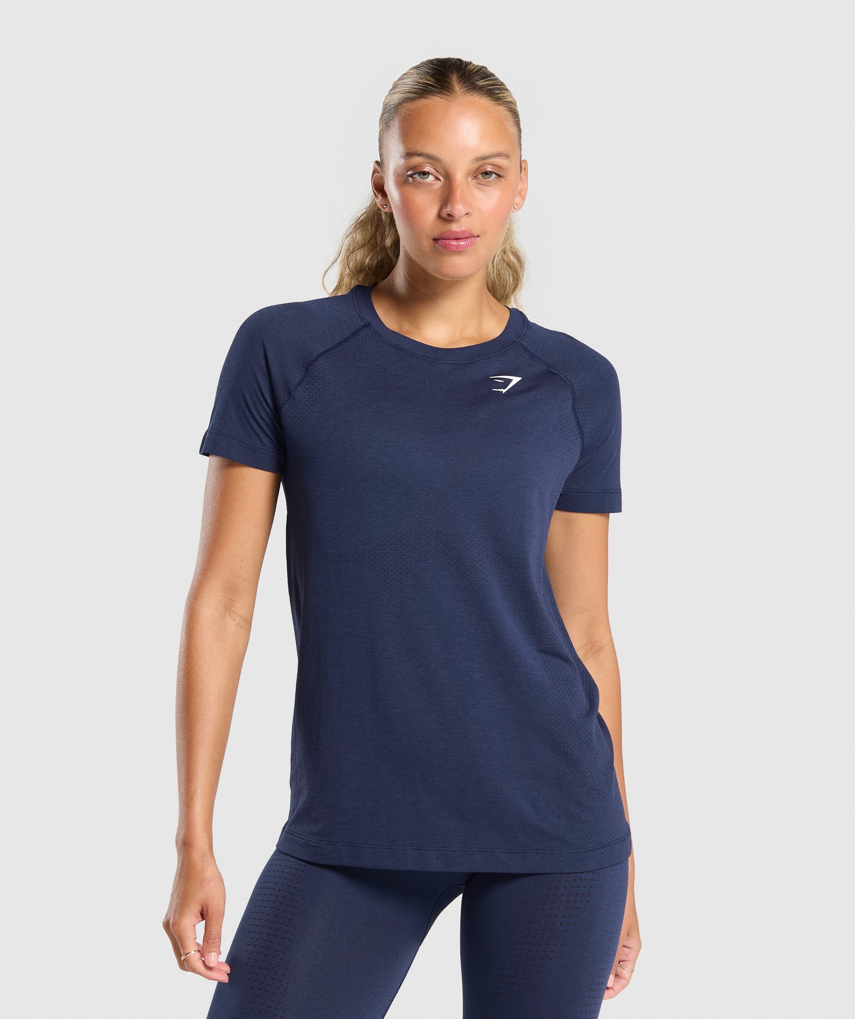 Gymshark Vital Seamless 2.0 Light T-Shirt - Heavy Blue/Marl