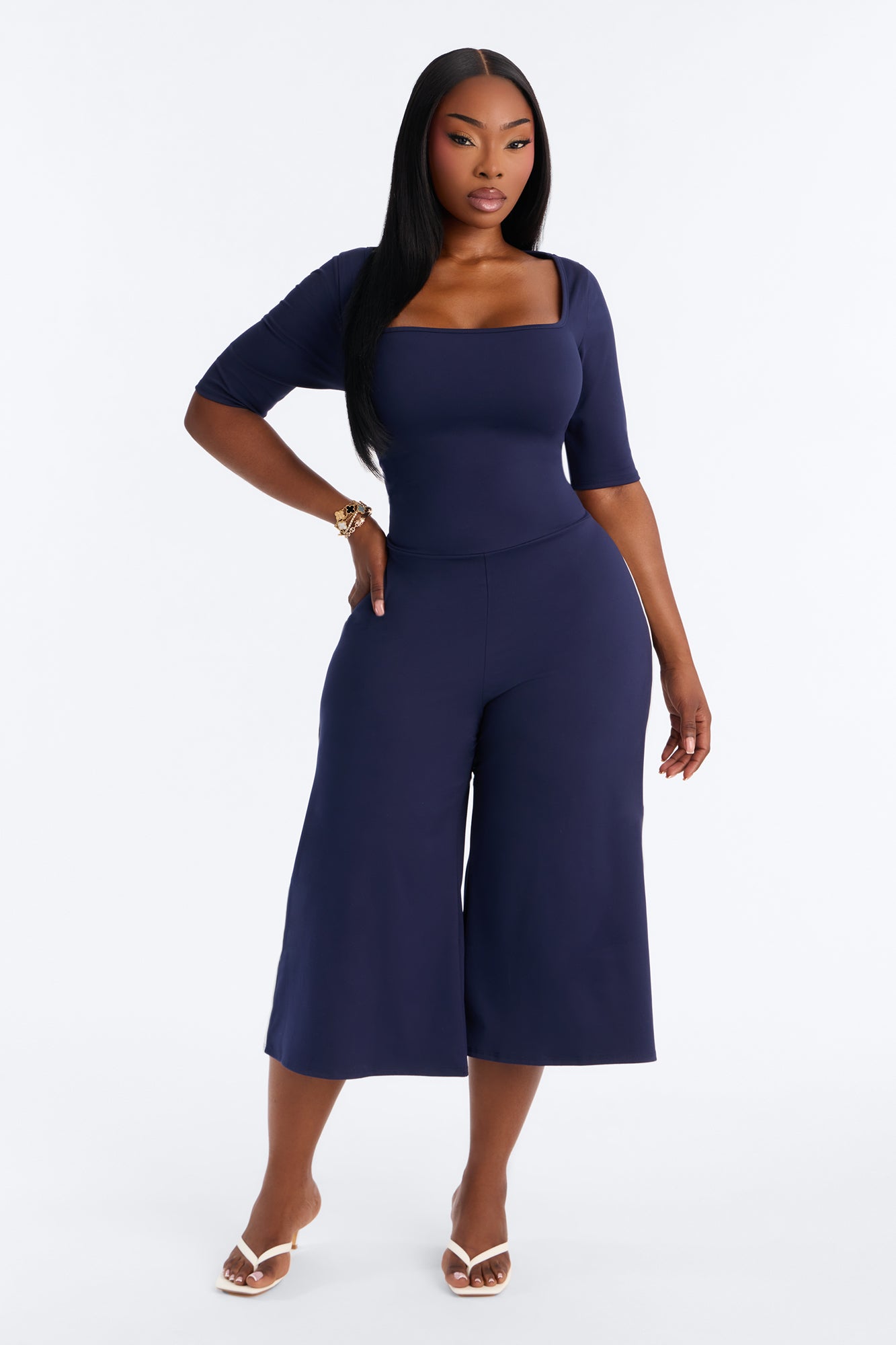 Celeste Gaucho Jumpsuit - Navy