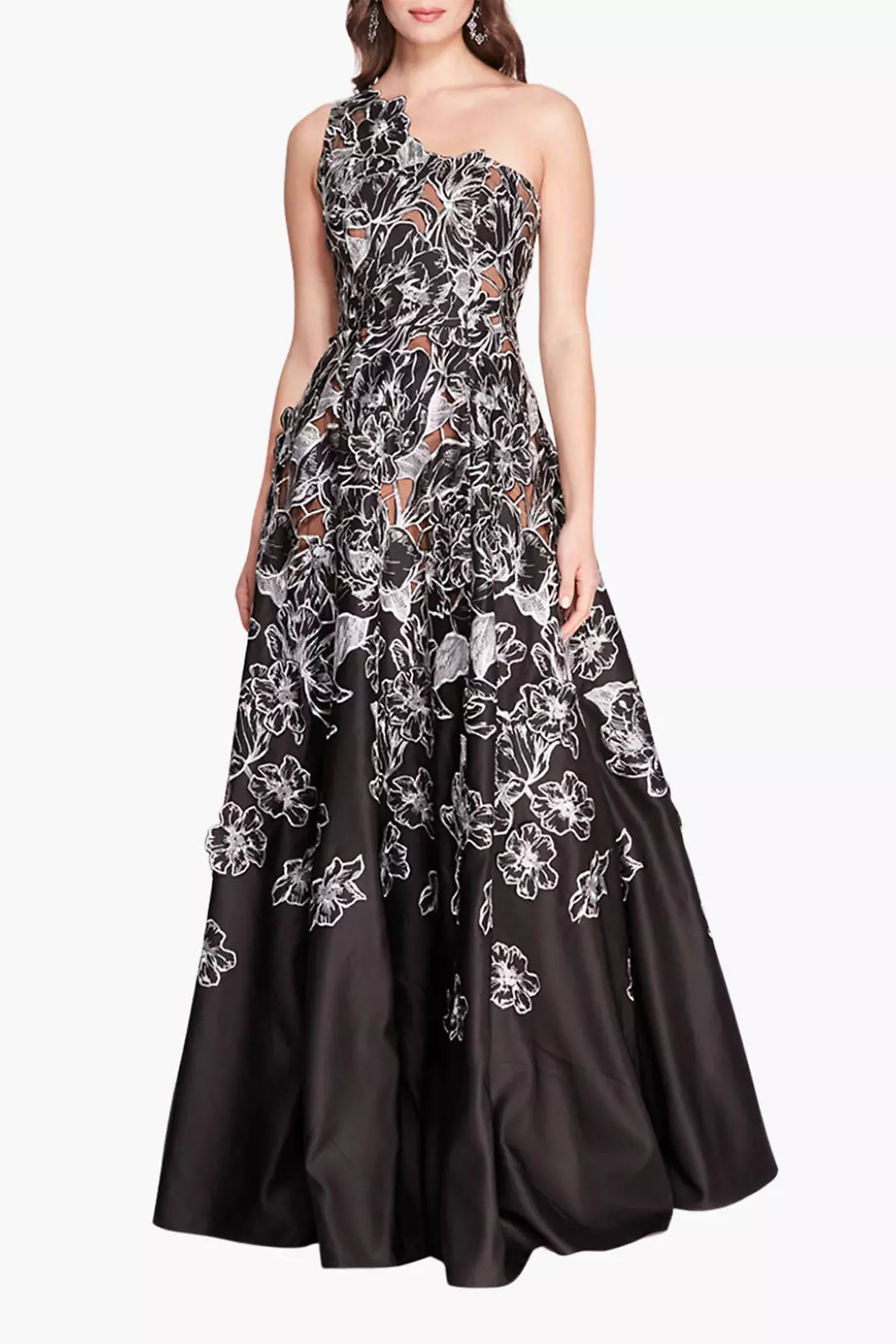 Satin One Shoulder Gown