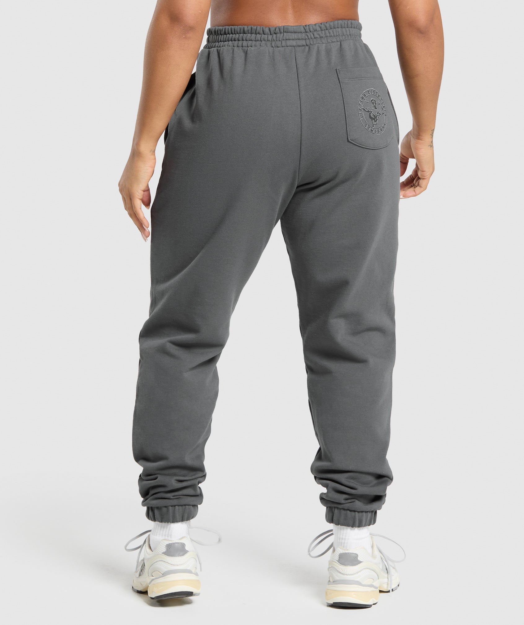 Gymshark Back Gains Graphic Joggers - Graphite Grey