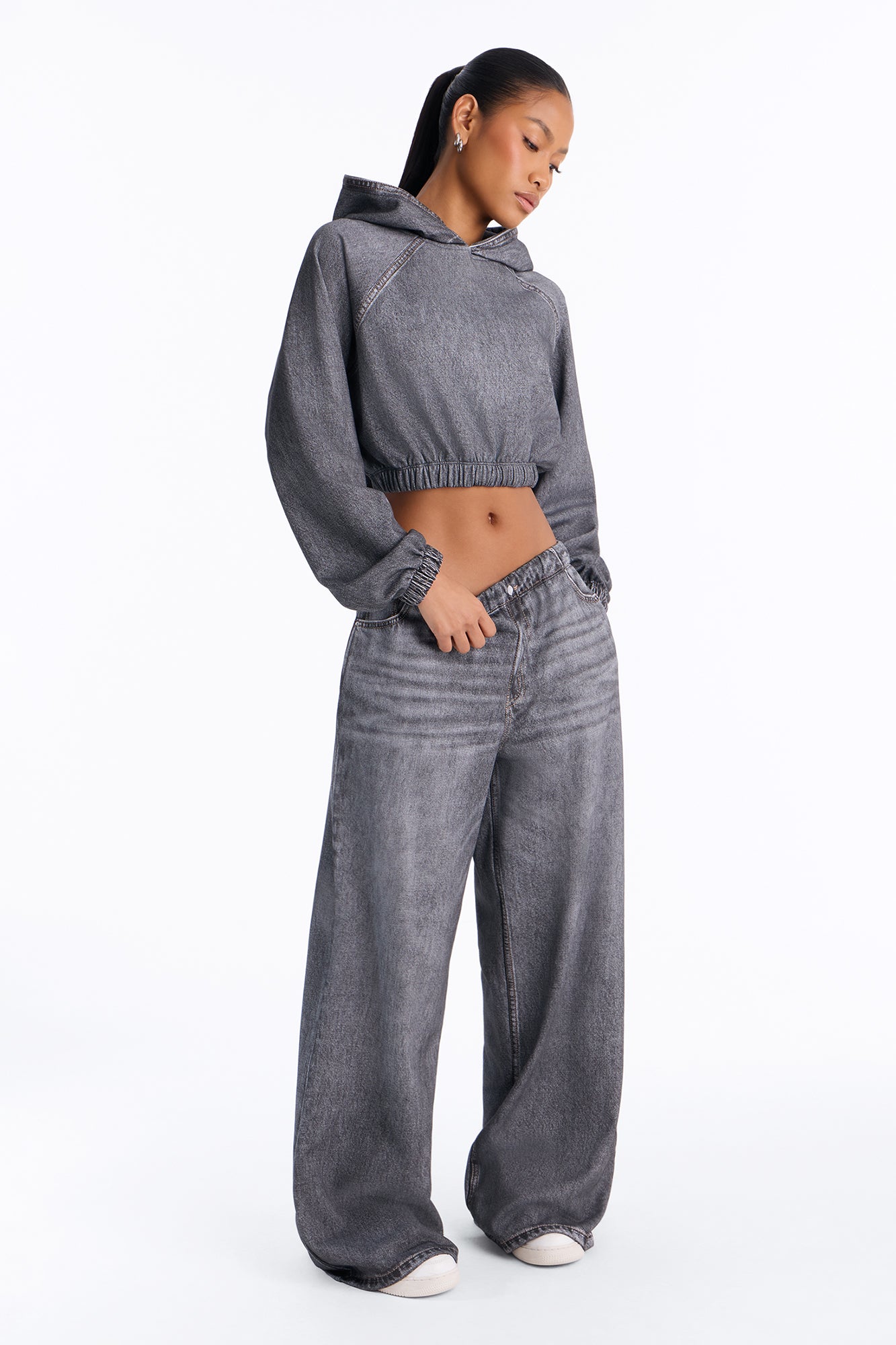 Keely French Terry Pant Set - Black