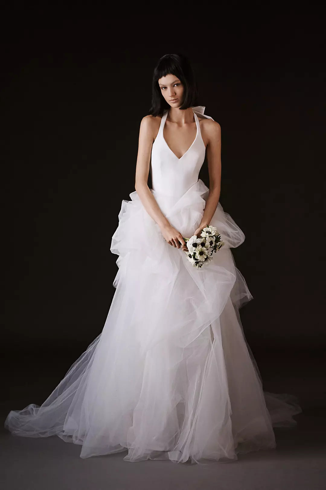 Zellie Crepe Basque Waist Mermaid Wedding Dress