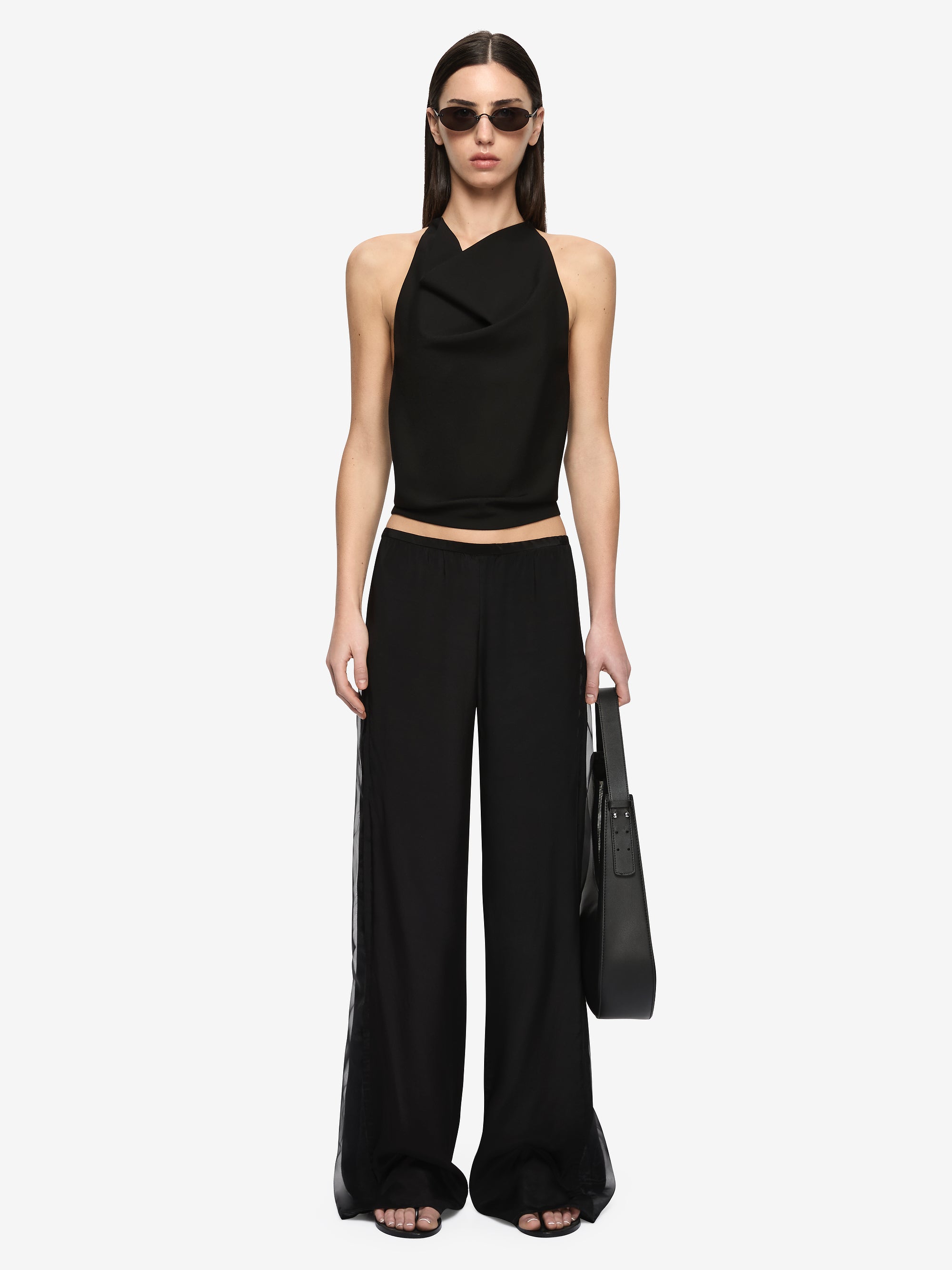 ELENORA RACER TOP - BLACK