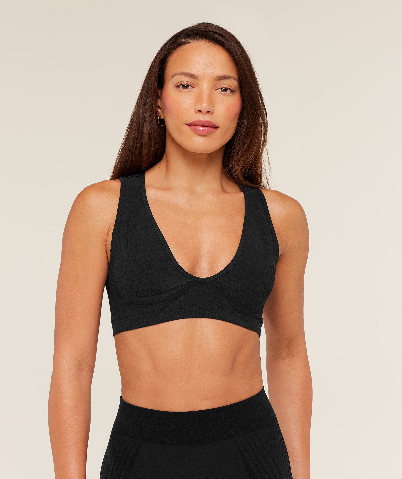 Gymshark Selective Terry Light Support Sports Bra - Black