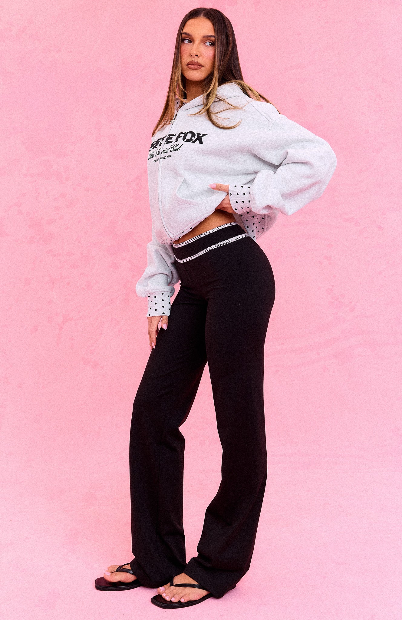 The Social Club Hayley Straight Leg Pants Black