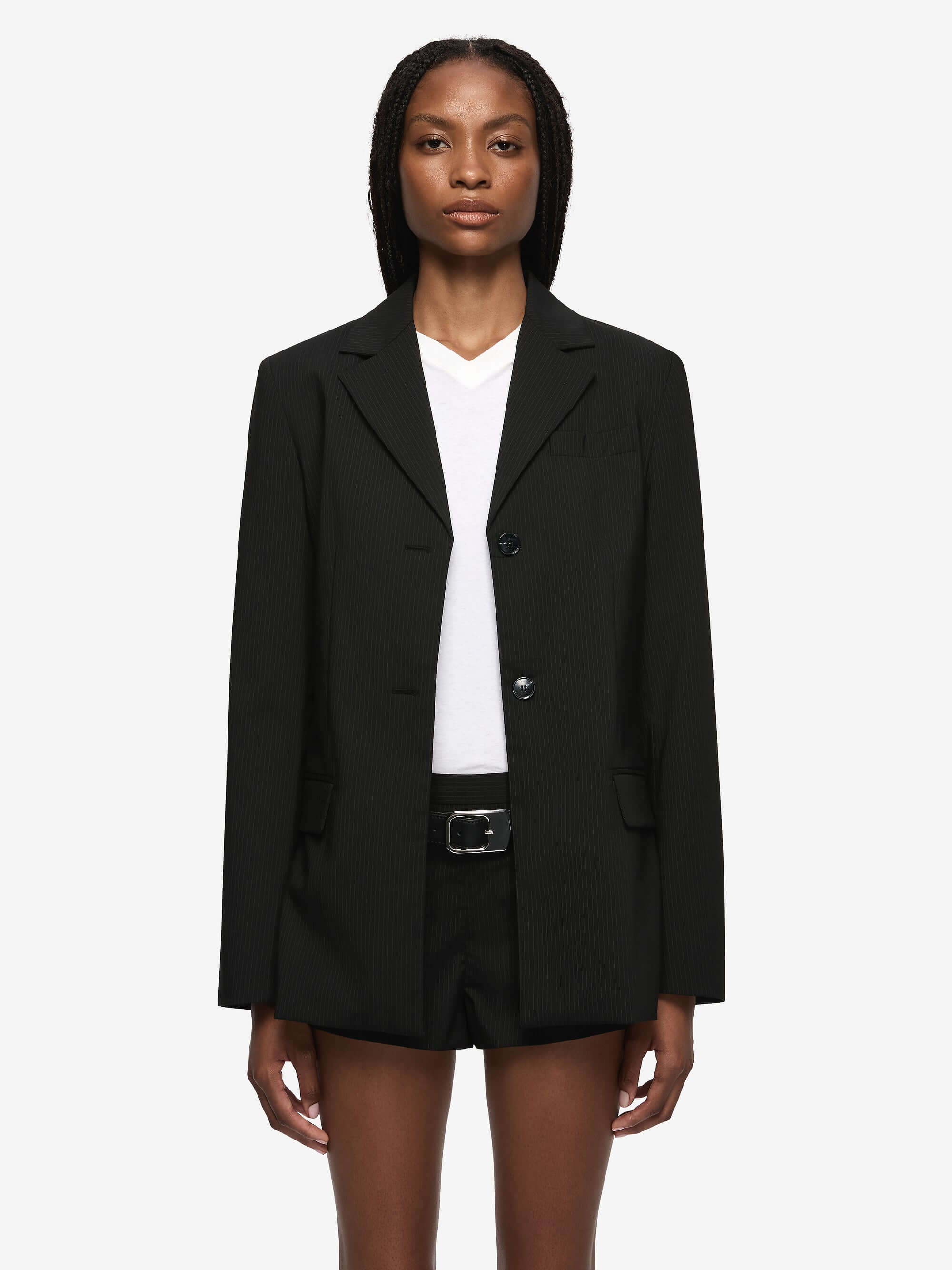 MARCELLI SHORT - BLACK/WHITE STRIPE