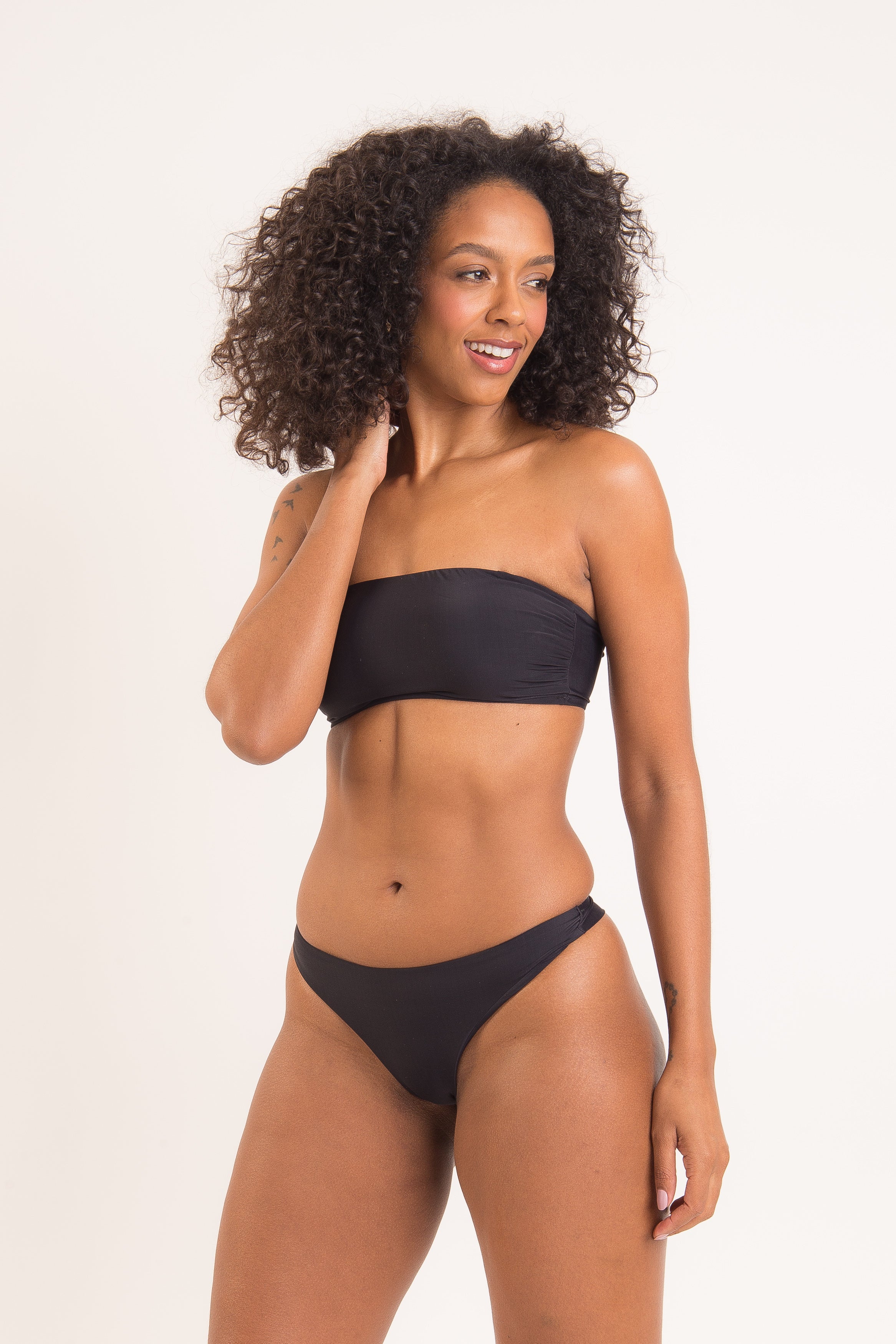 Rio de Sol Nero Bandeau-Reto Top