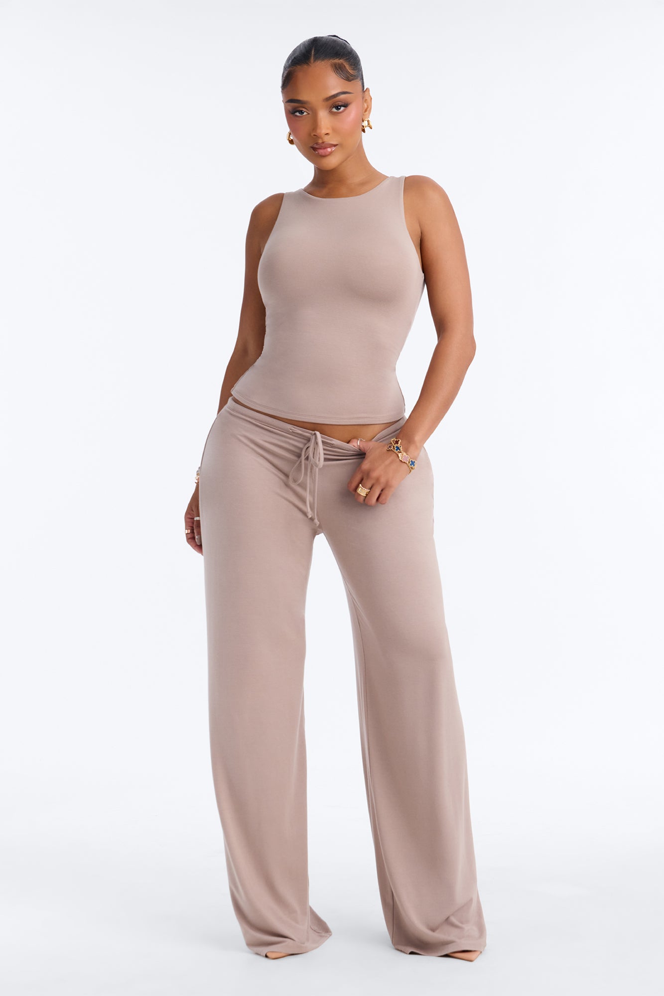 Necessary Premium Modal Straight Leg Pant - Stone