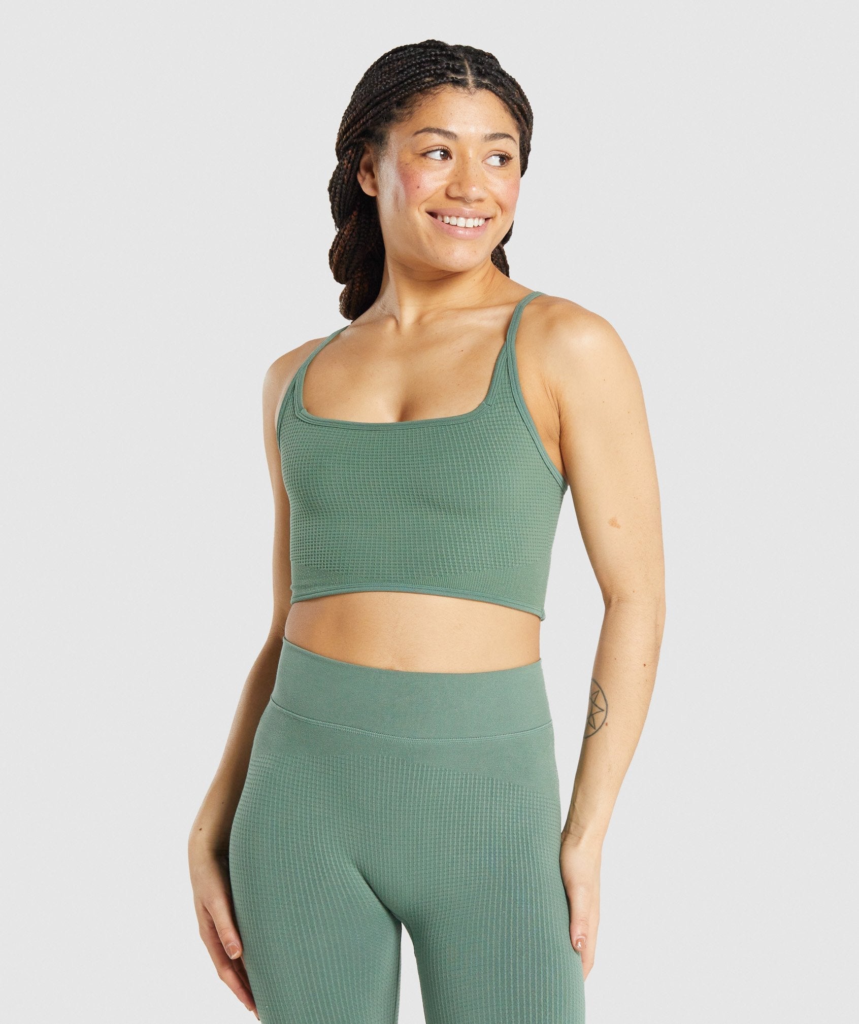 Gymshark Pause Seamless Bralette -  Green