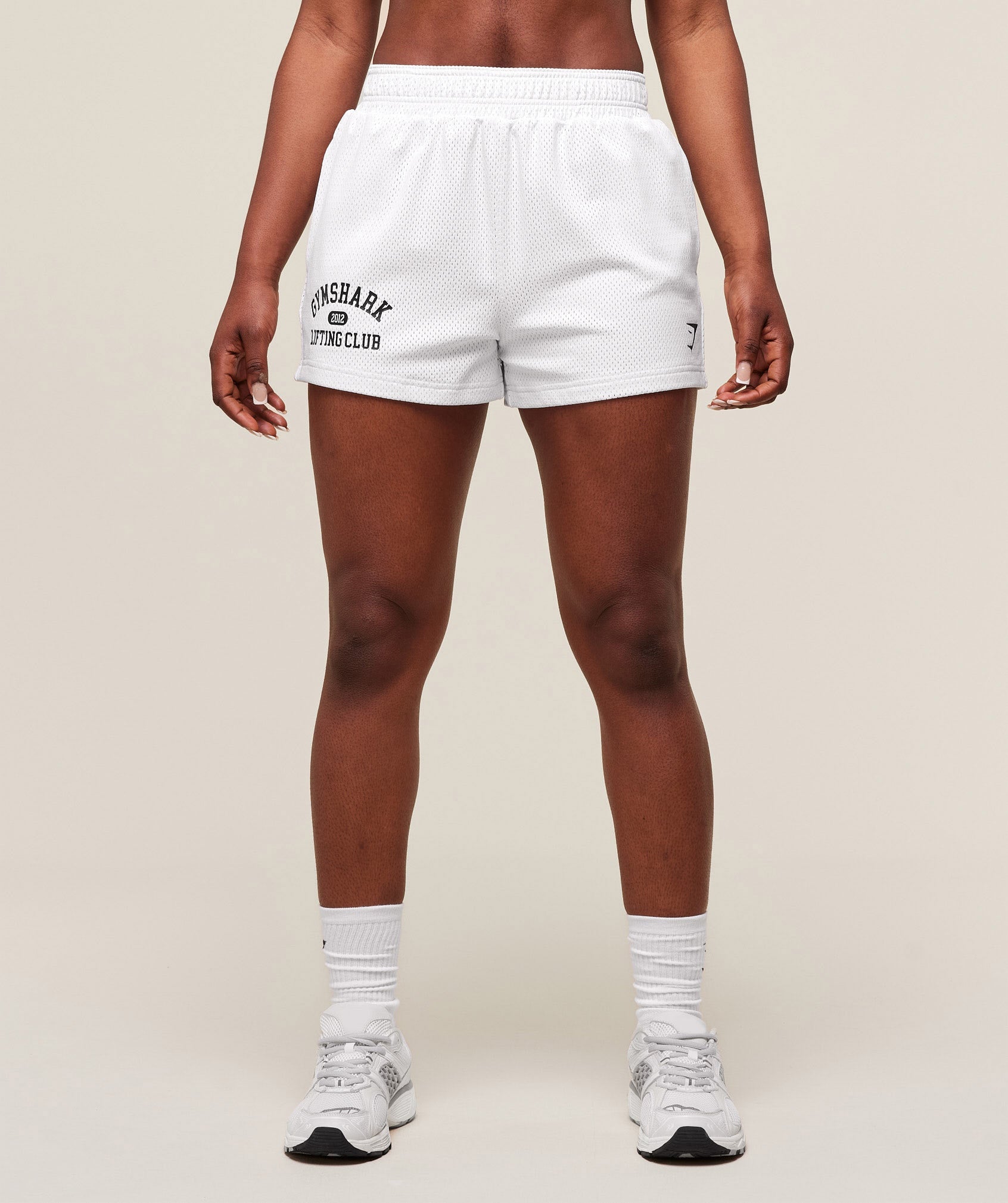 Gymshark Lifting Club Mesh 5" Shorts - White