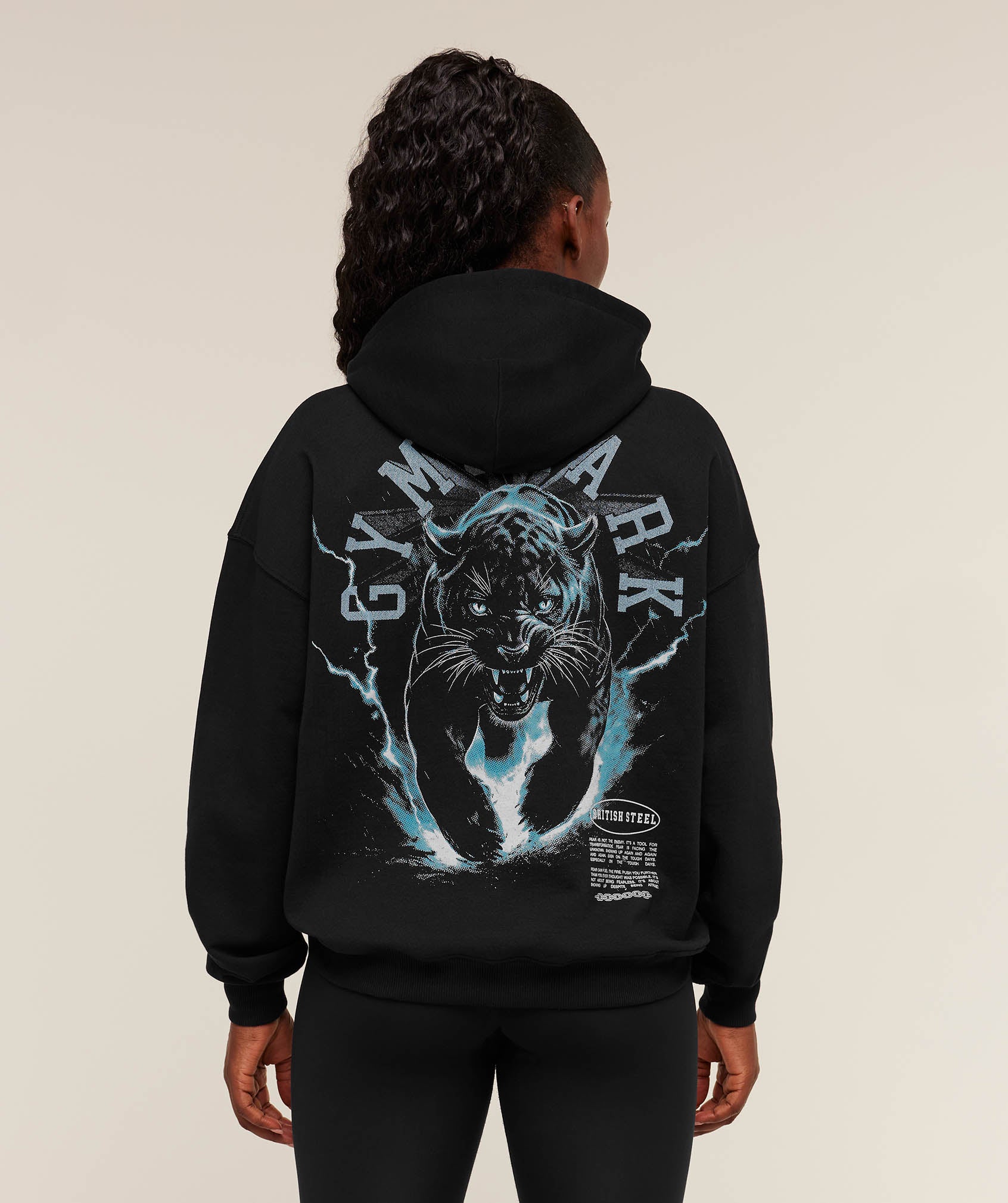 Gymshark Panther Graphic Hoodie - Black