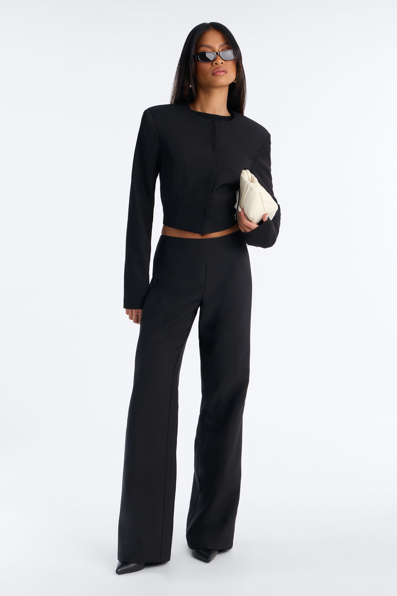 Quintessential Low Rise Straight Leg Trouser - Black