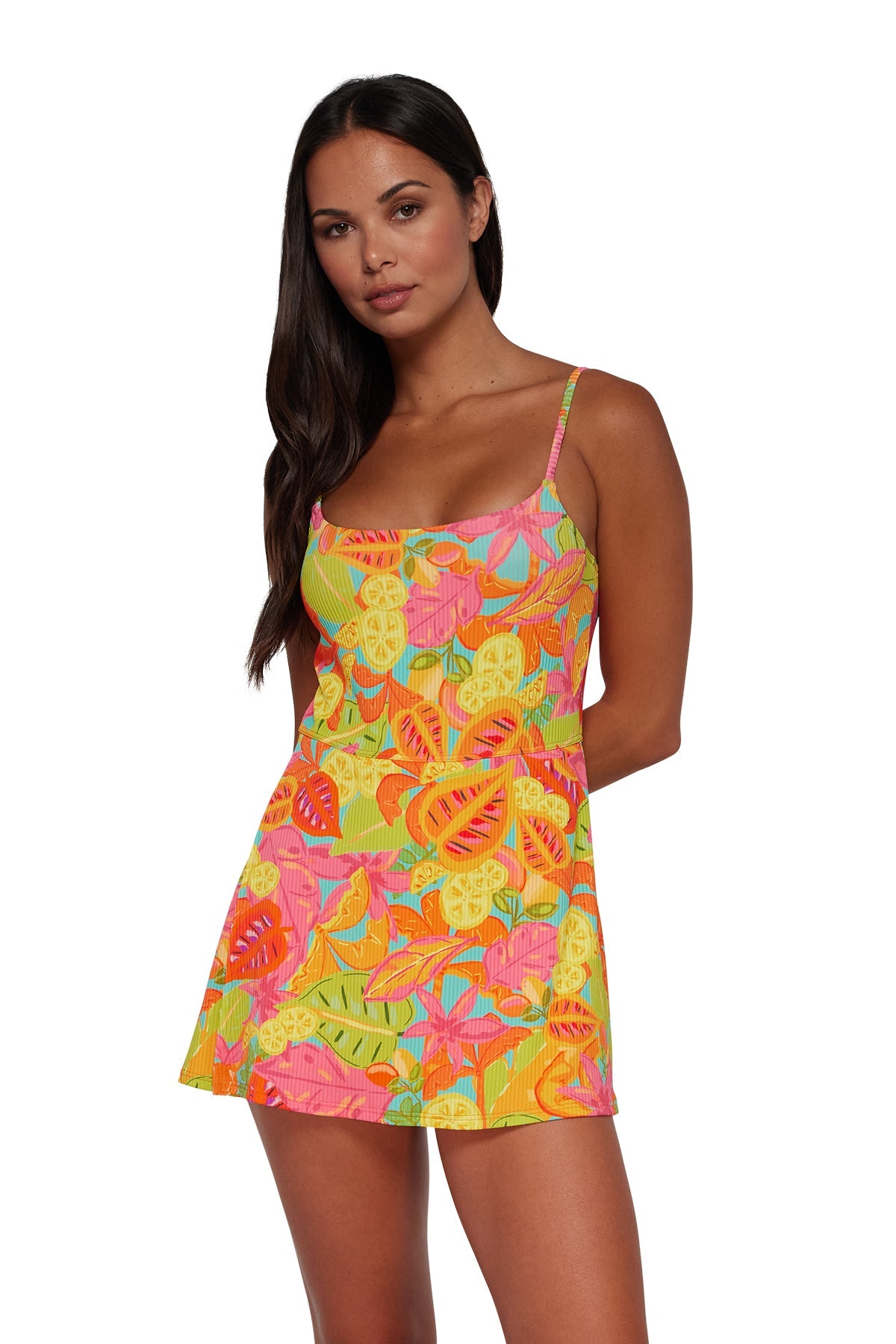 Sunsets Citrus Grove Sandbar Rib Naomi Swim Dress