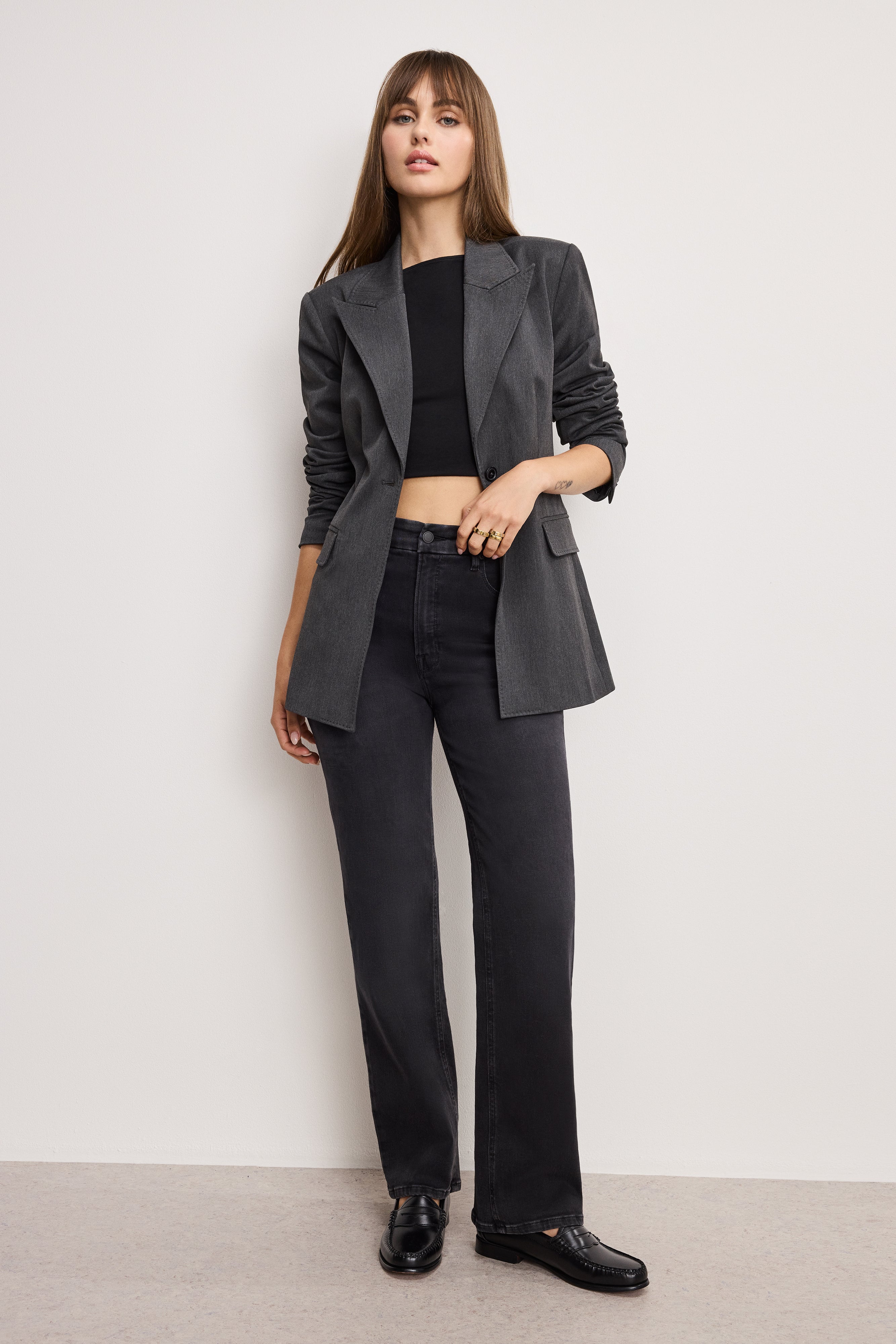 SOFT TECH GOOD TRUE STRAIGHT JEANS | BLACK343