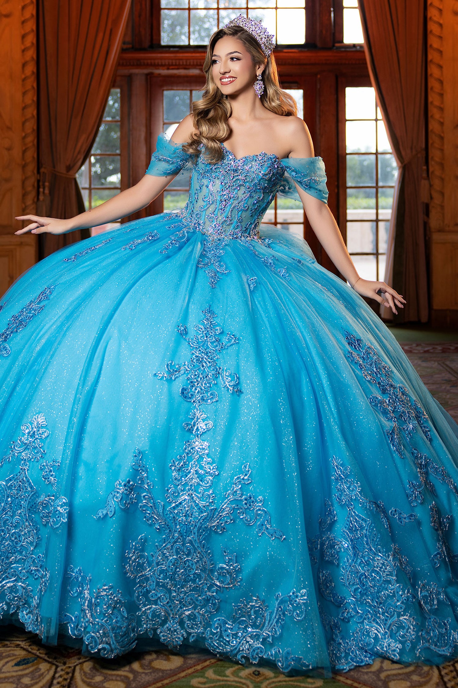 Vizcaya by Mori Lee 4080045 - Illusion Coret Beaded Quinceanera Gown