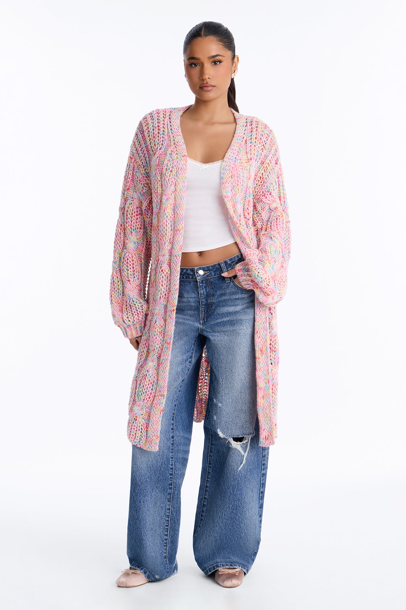 Candy Dreams Maxi Cardigan - Multi Color