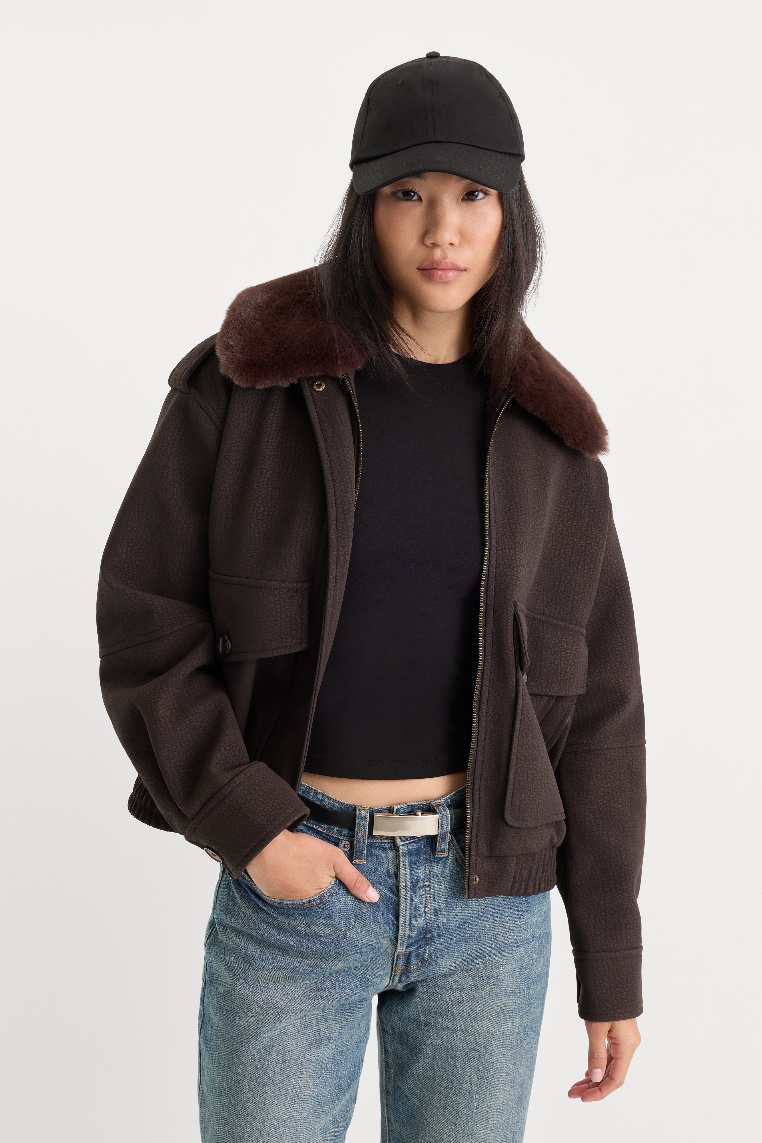 THE BETTER THAN LEATHER BOMBER JACKET | ESPRESSO