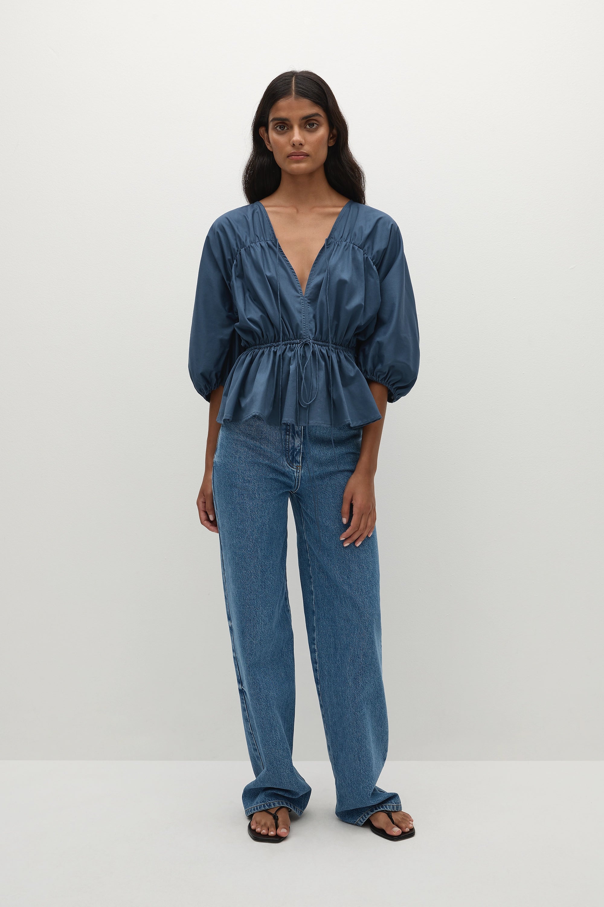 Sigrid Top Vintage Navy - Final Sale