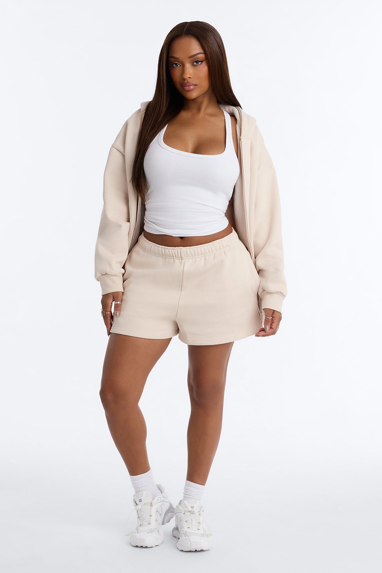 Libby Fleece Sweat Short - Cream