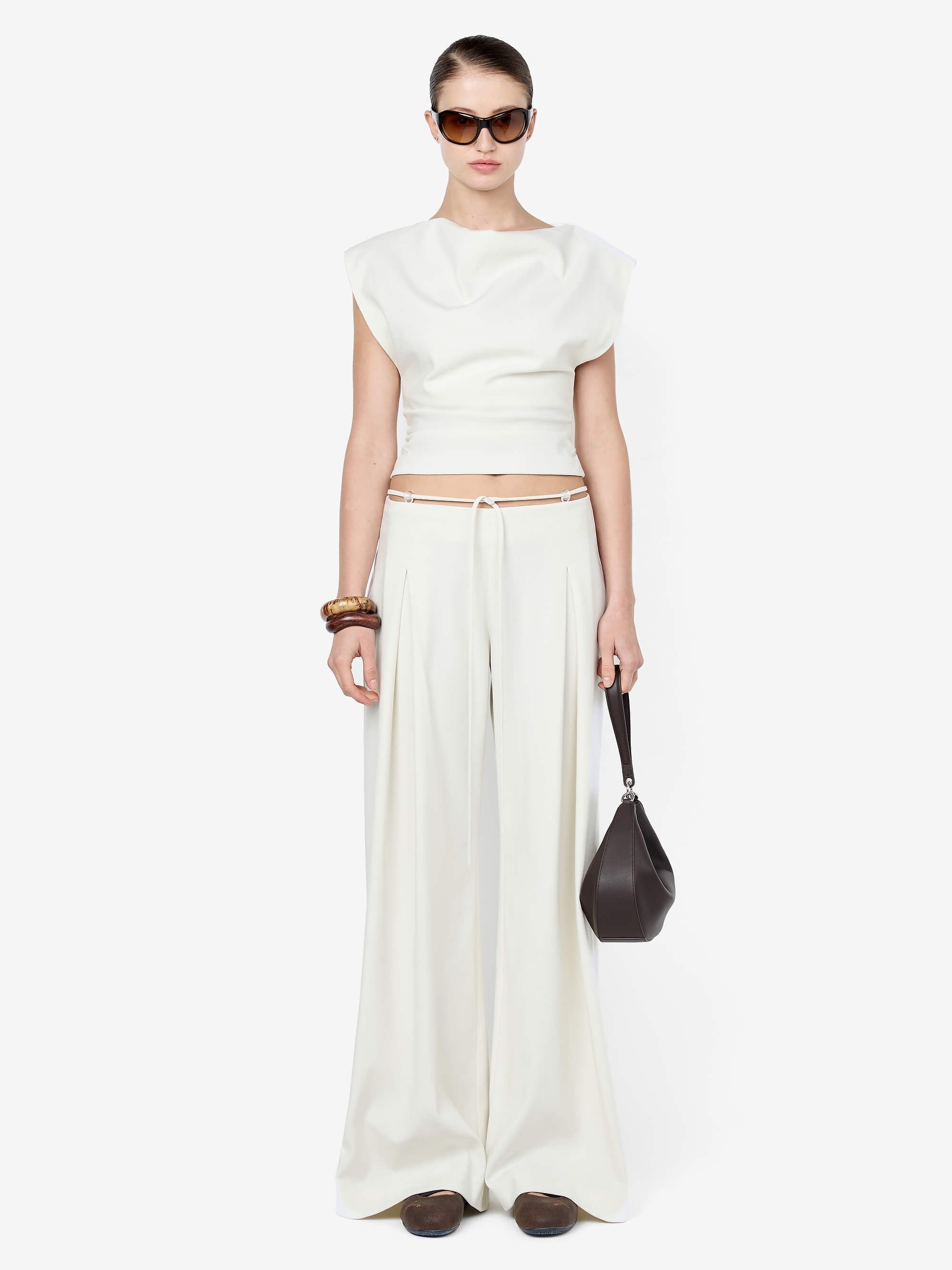 DEVYN BEADED PANT - CREAM
