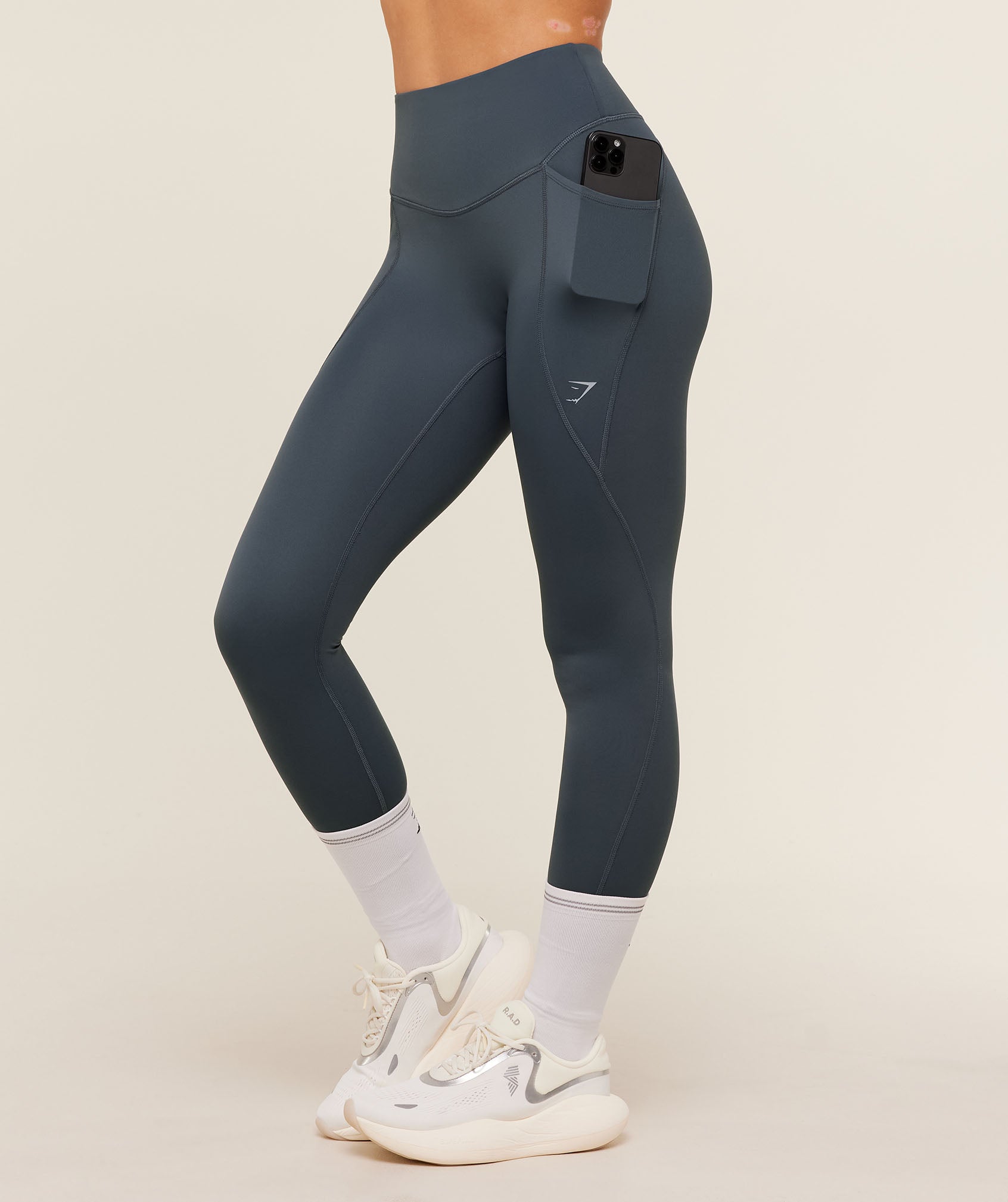 Gymshark Running Pocket Legging - Titanium Blue