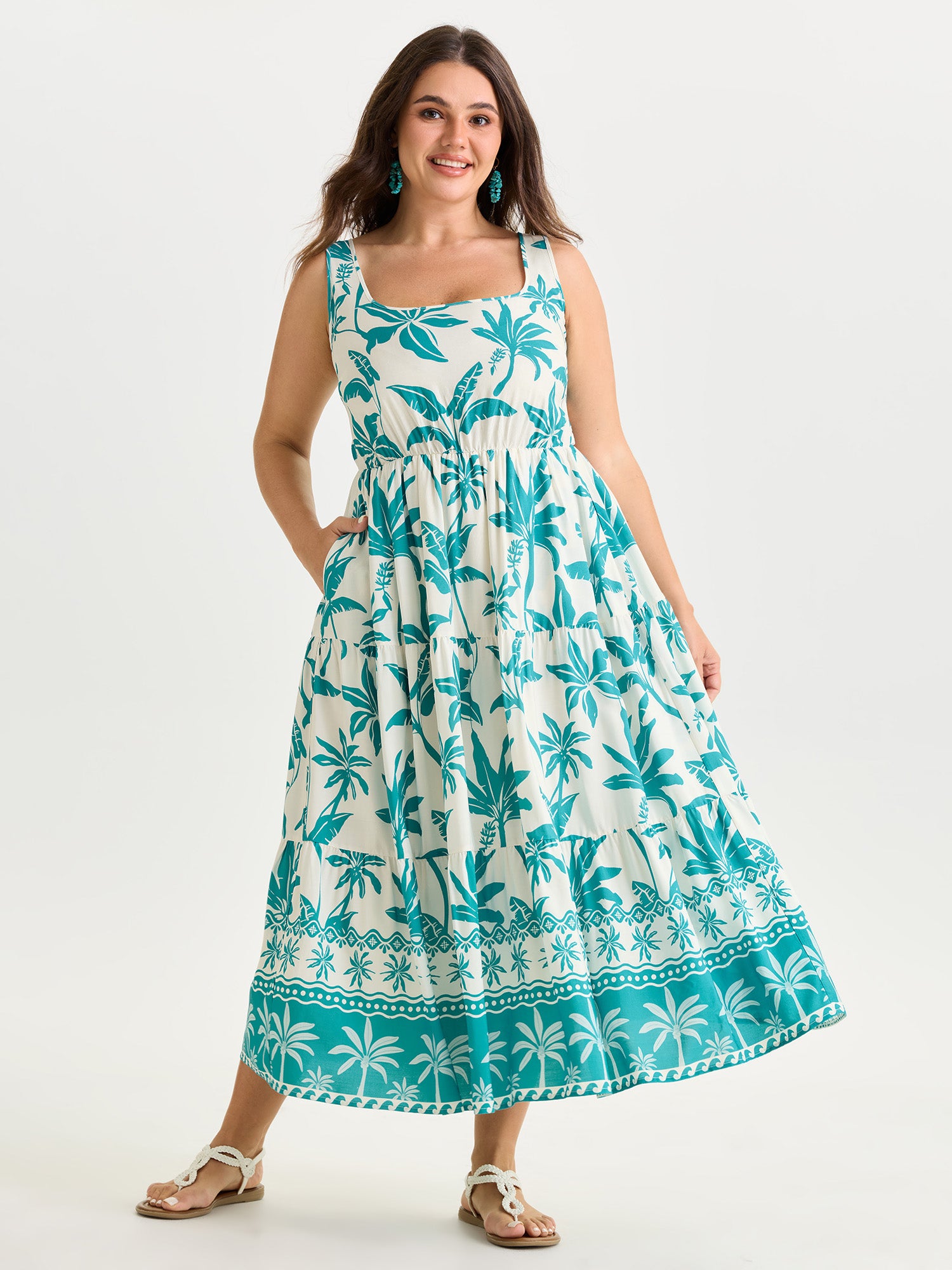 Breezy Floral Print Sleeveless Maxi Dress
