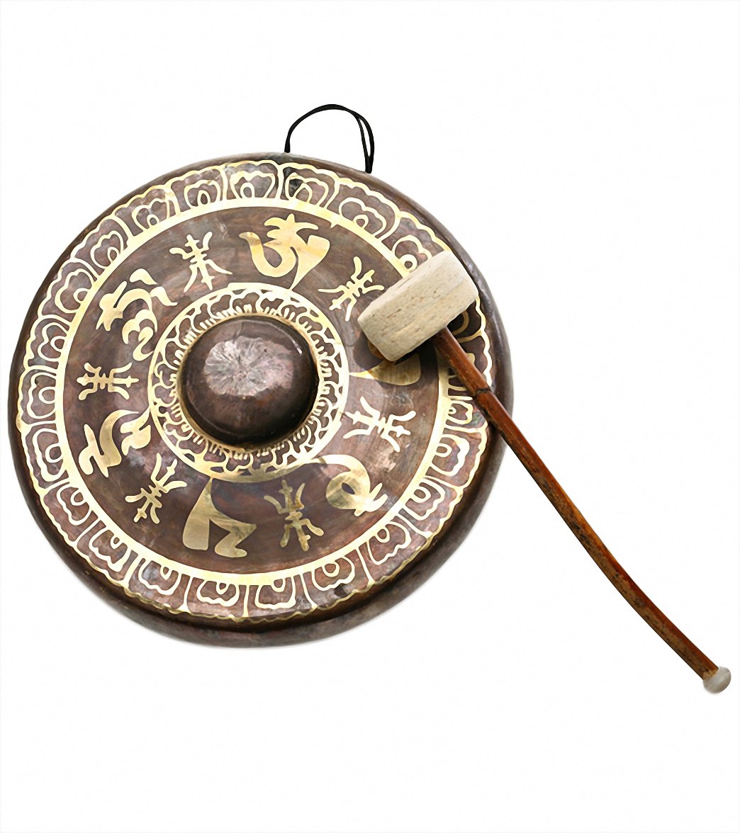 Sacred Space Premium Burnised Himalayan Temple Nipple Gong 13.25"