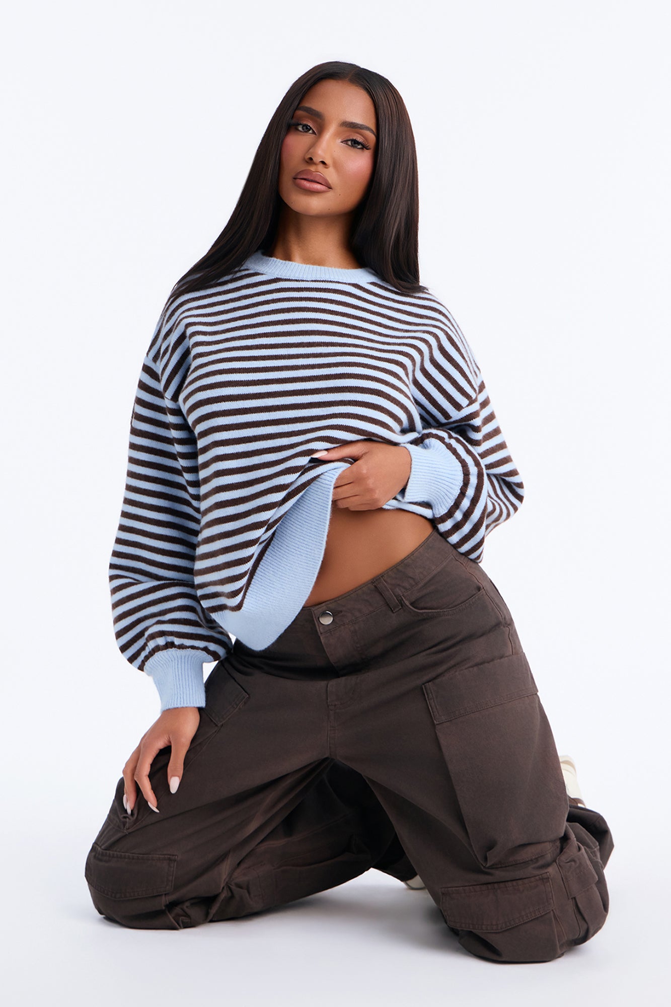 Sweater Season Striped Pullover Sweater - Blue/combo