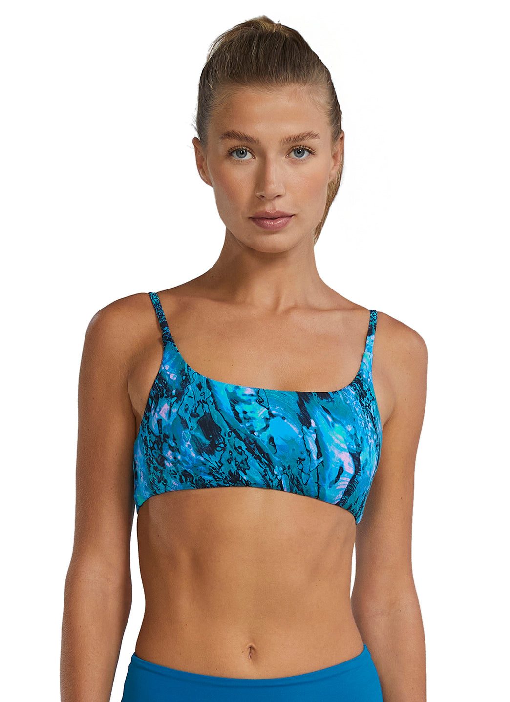 TYR Women's Prismatic Nia Scoop Neck Bikini Top