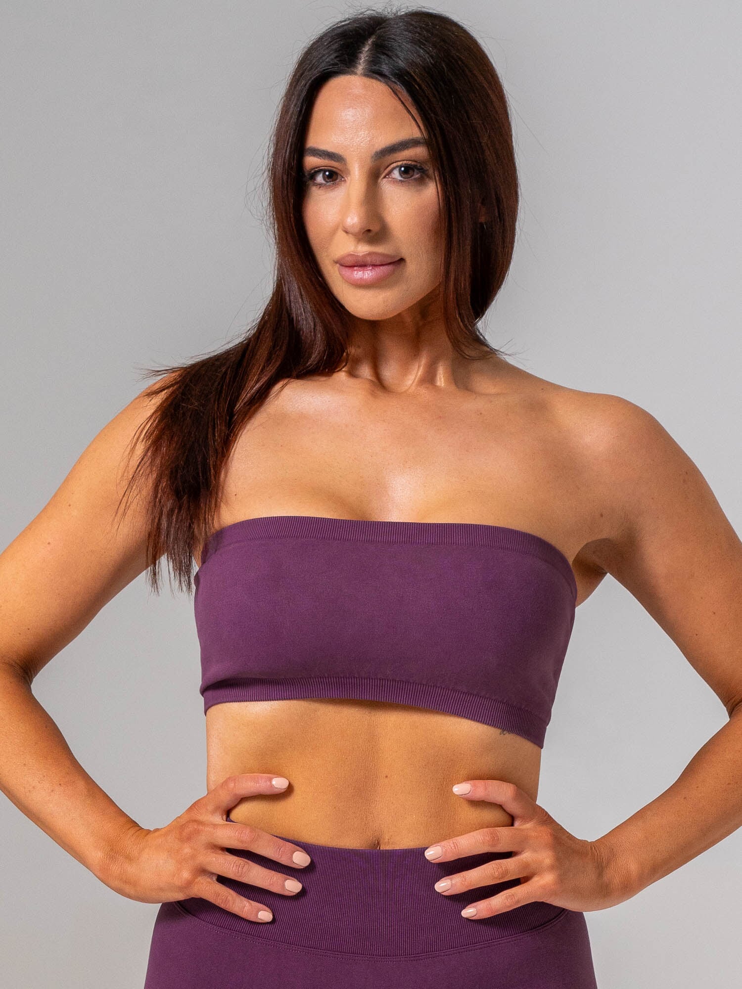 Stonewash Seamless Bandeau - Plum