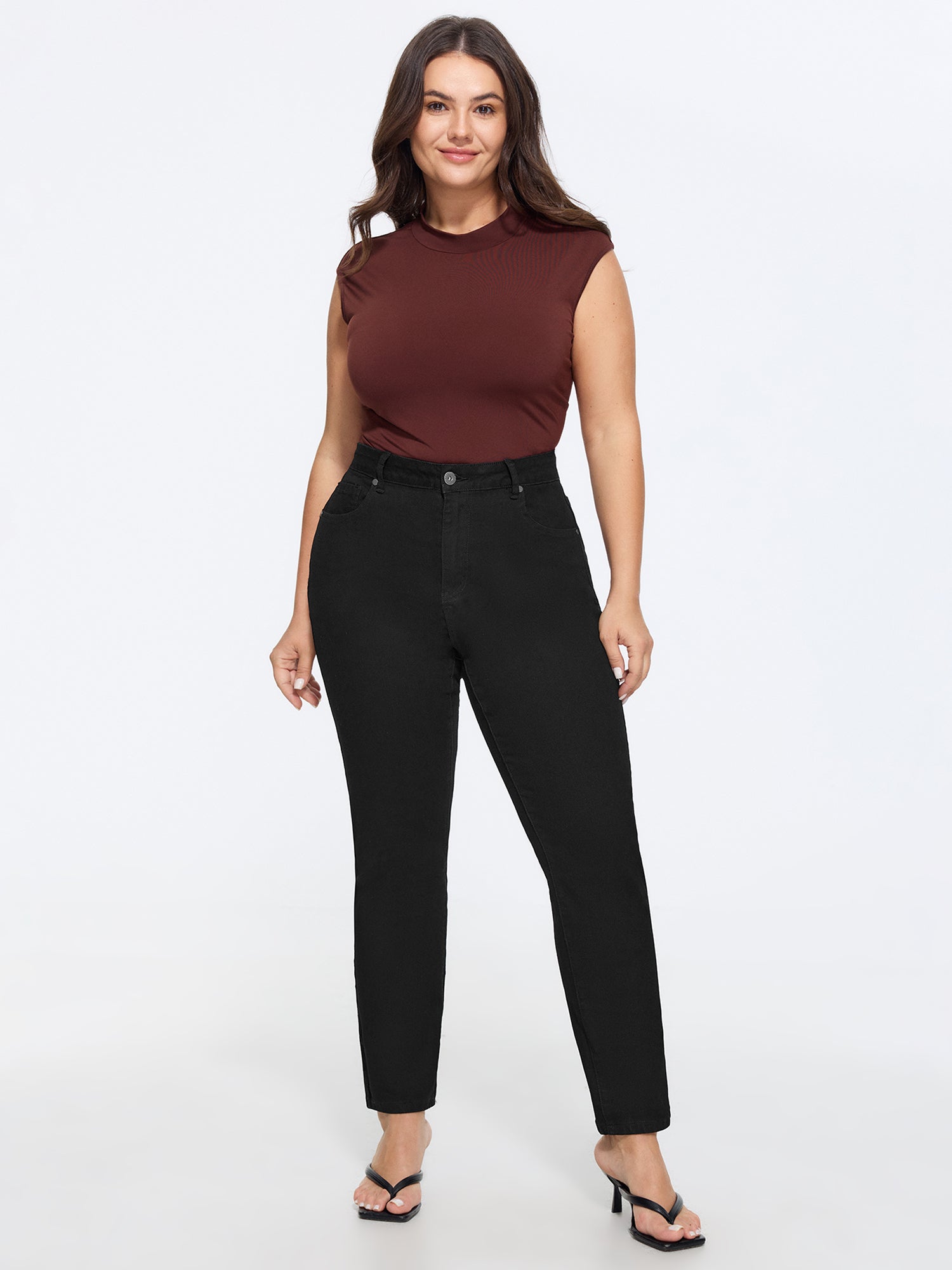 Stretchy High Waist Skinny Fit Jeans
