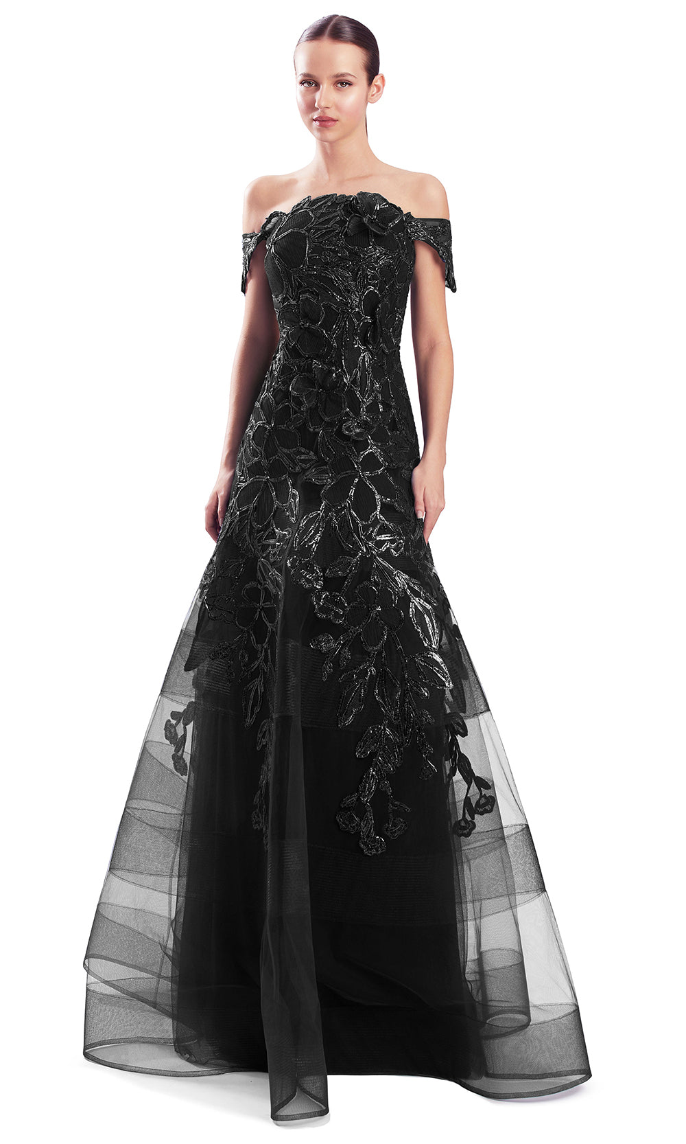 Alexander by Daymor 3330F26 - Straight Across Embroidered Evening Gown
