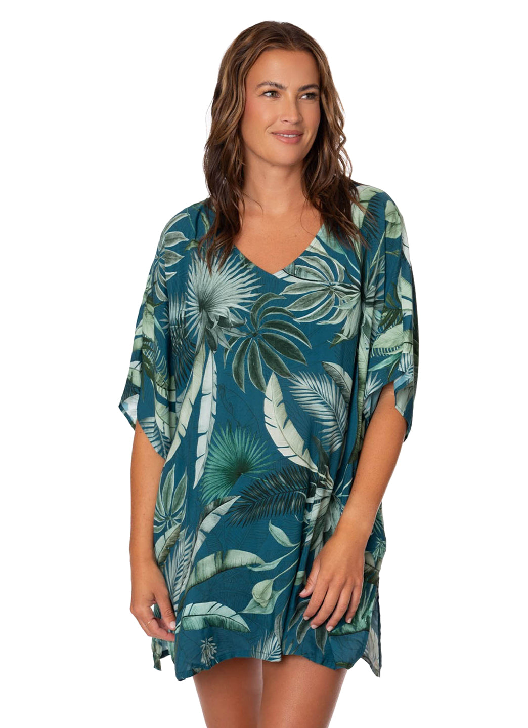Jantzen Women's Palm Toile Surplice Celia Cover Up