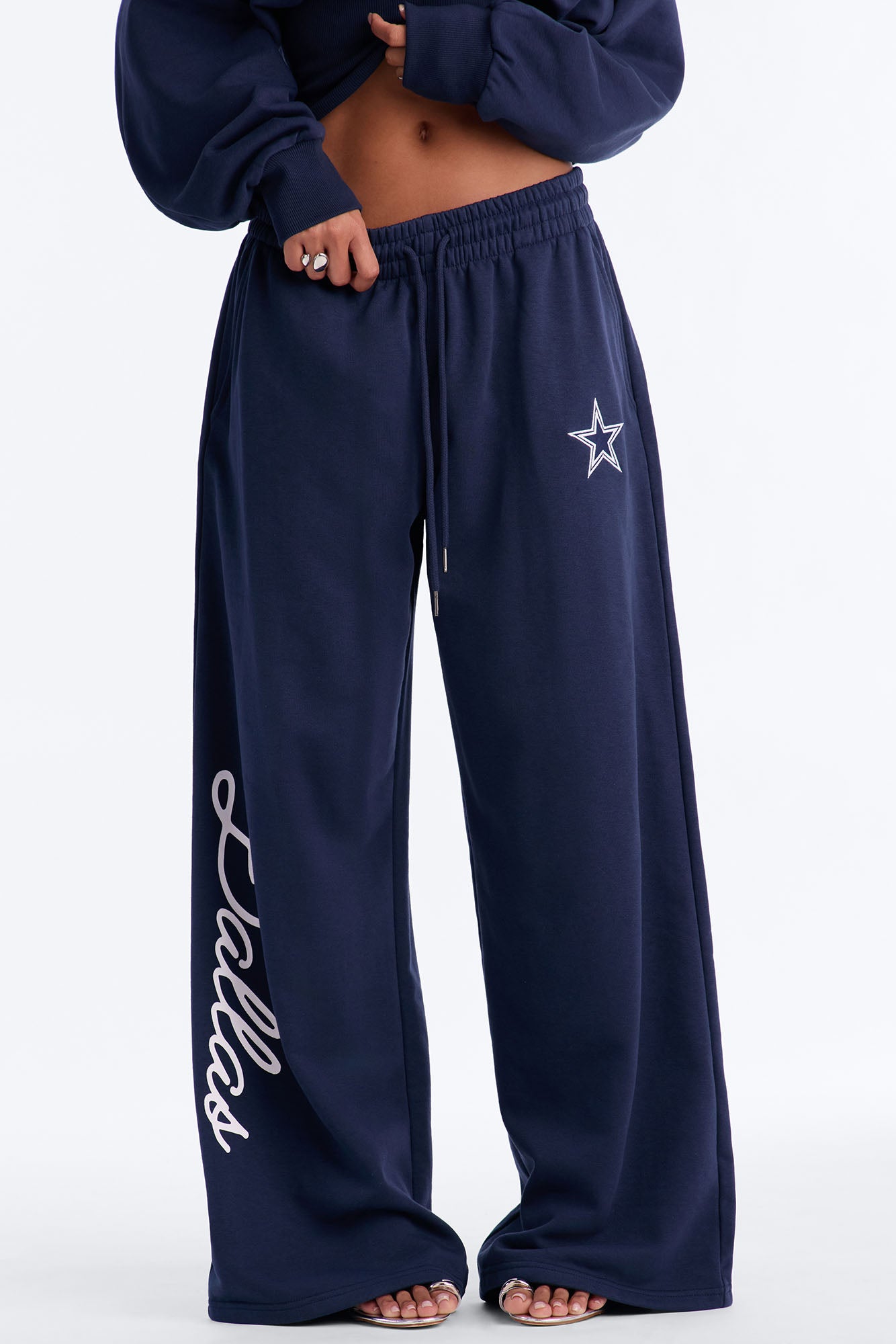 NFL Cowboys Wide Leg Sweatpant - Navy