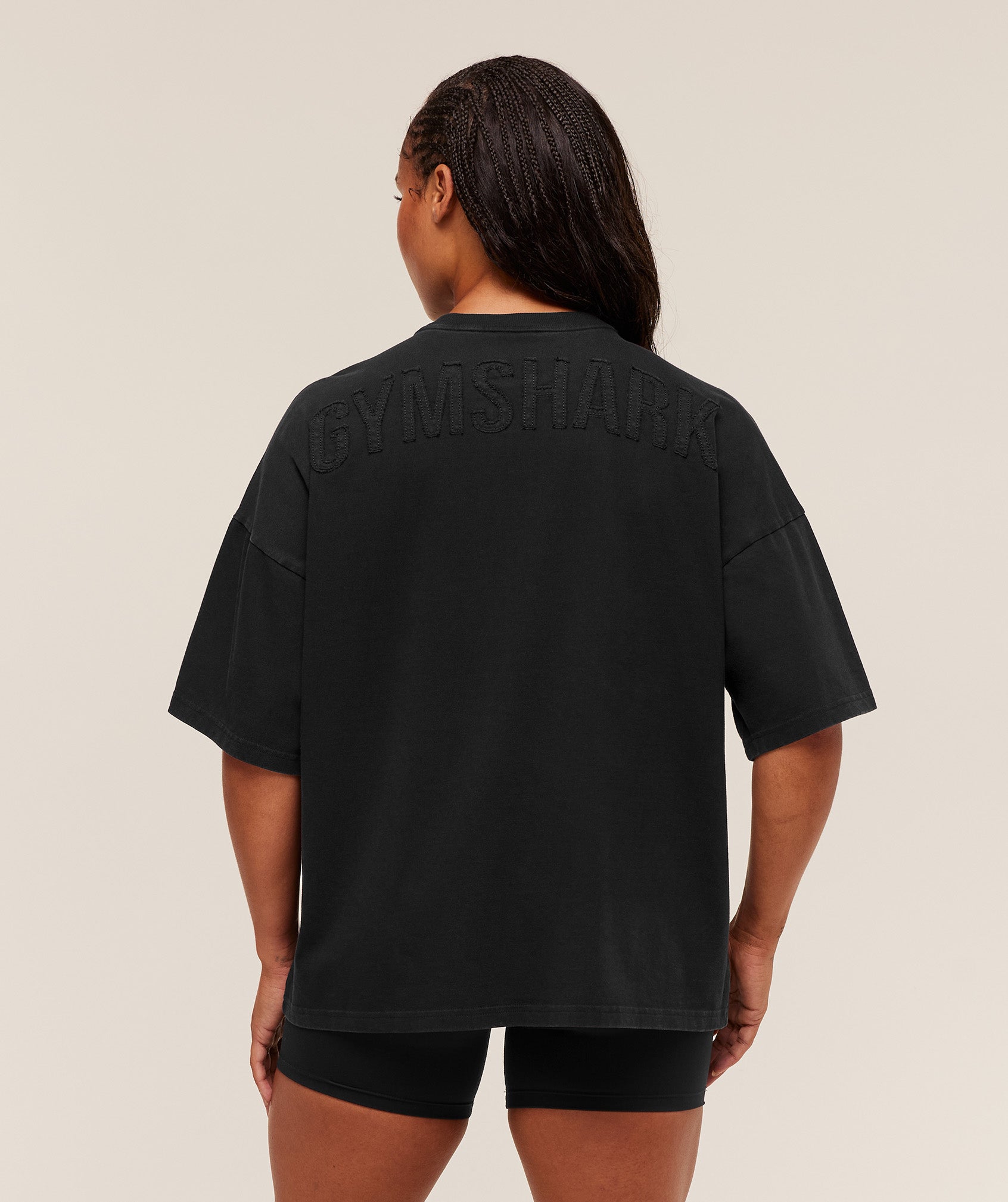 Gymshark Power Washed Oversized T-Shirt - Black/Wash