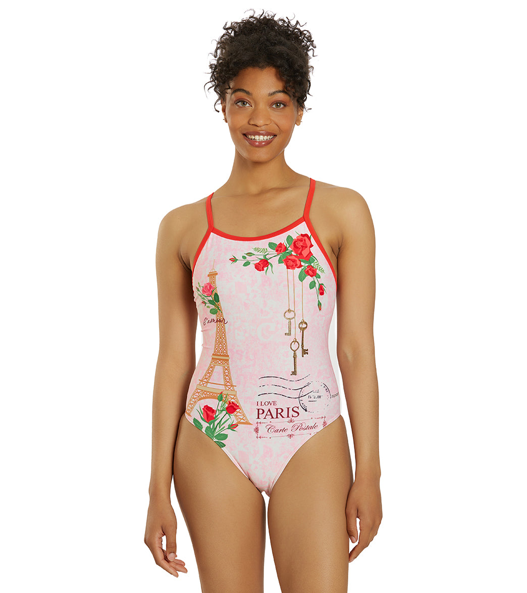 Sporti Paris Mon Amour Thin Strap One Piece Swimsuit (22-44)