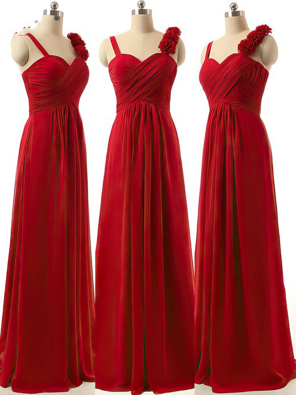 Fabulous A-Line Sleeveless Sweetheart Chiffon Bridesmaid Dresses with Ruffles