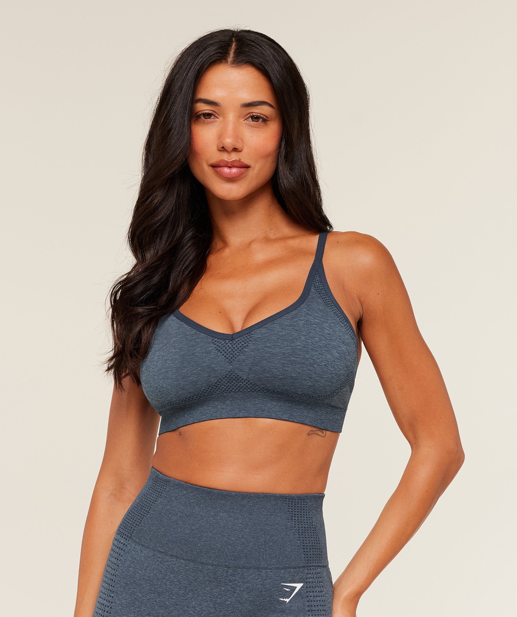 Gymshark Vital Sports Bra - Stealth Blue/Marl