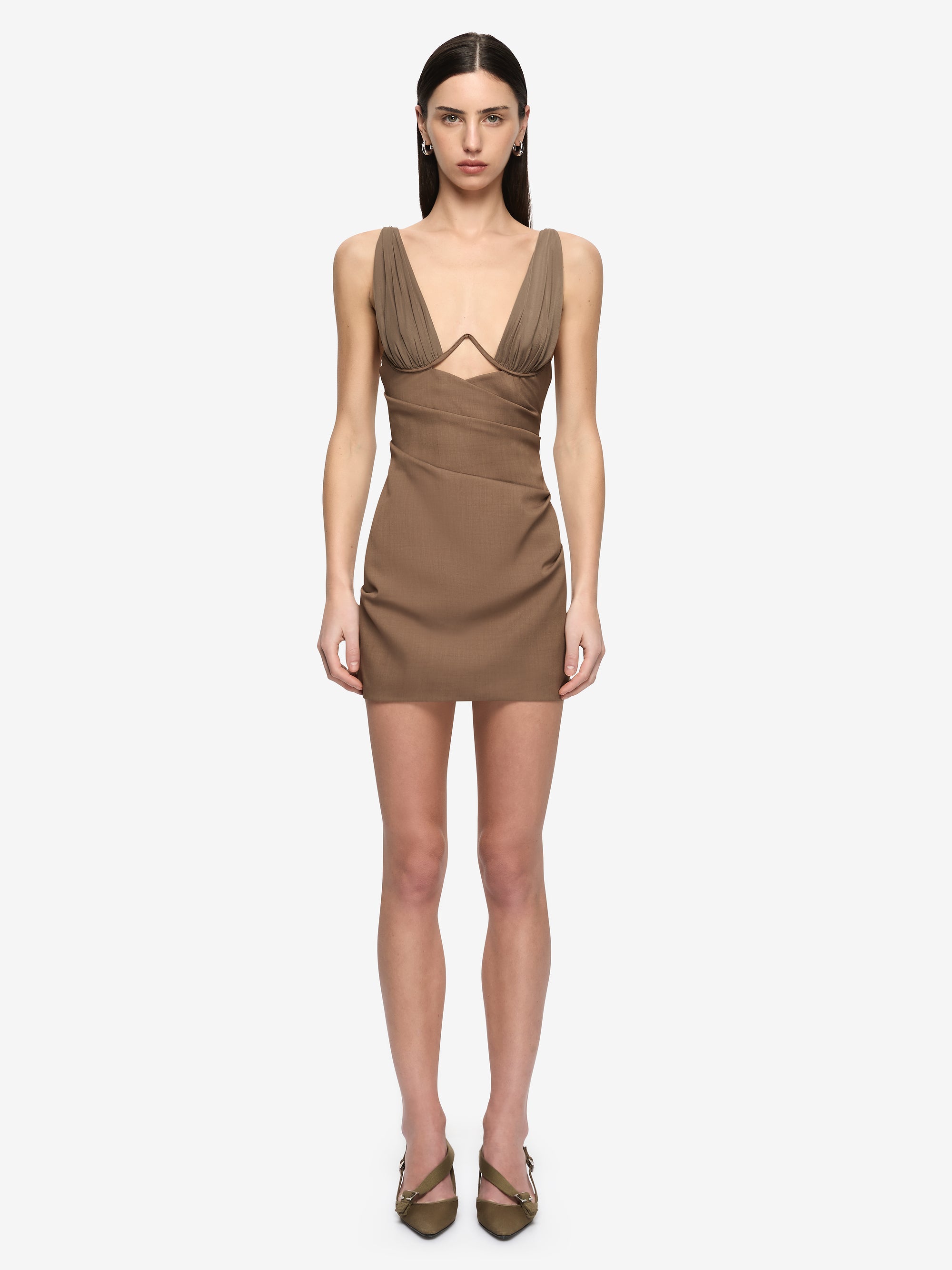 MIKA MINI DRESS - TAUPE