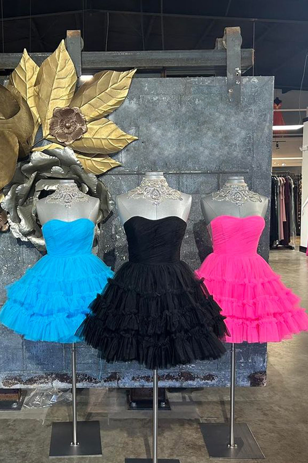 Black A-Line Sweetheart Tulle Tiered Corset Short Homecoming Dress/Mini Dress