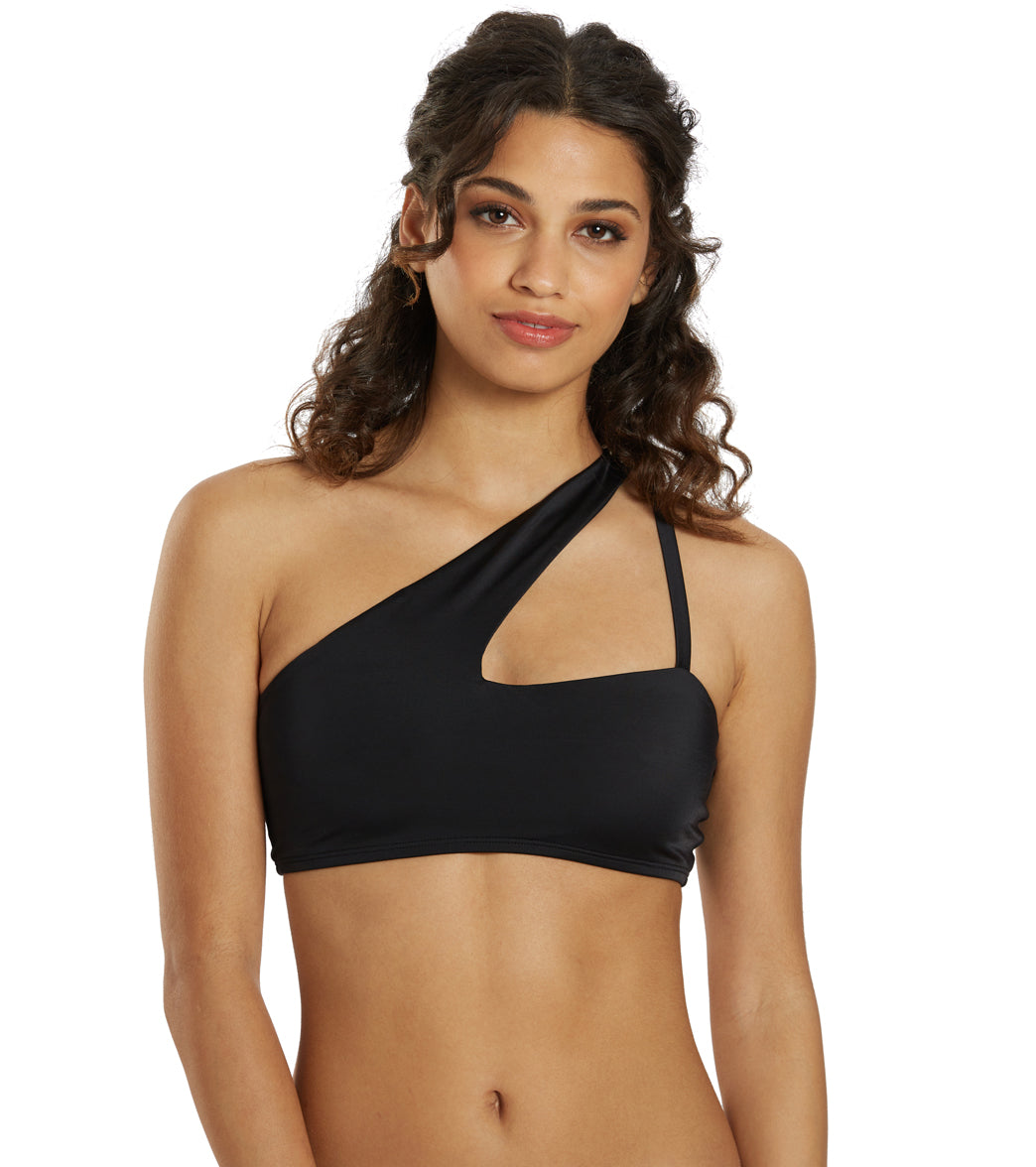 JOLYN Women's Bobbie Solid Adjustable Strap Bikini Top