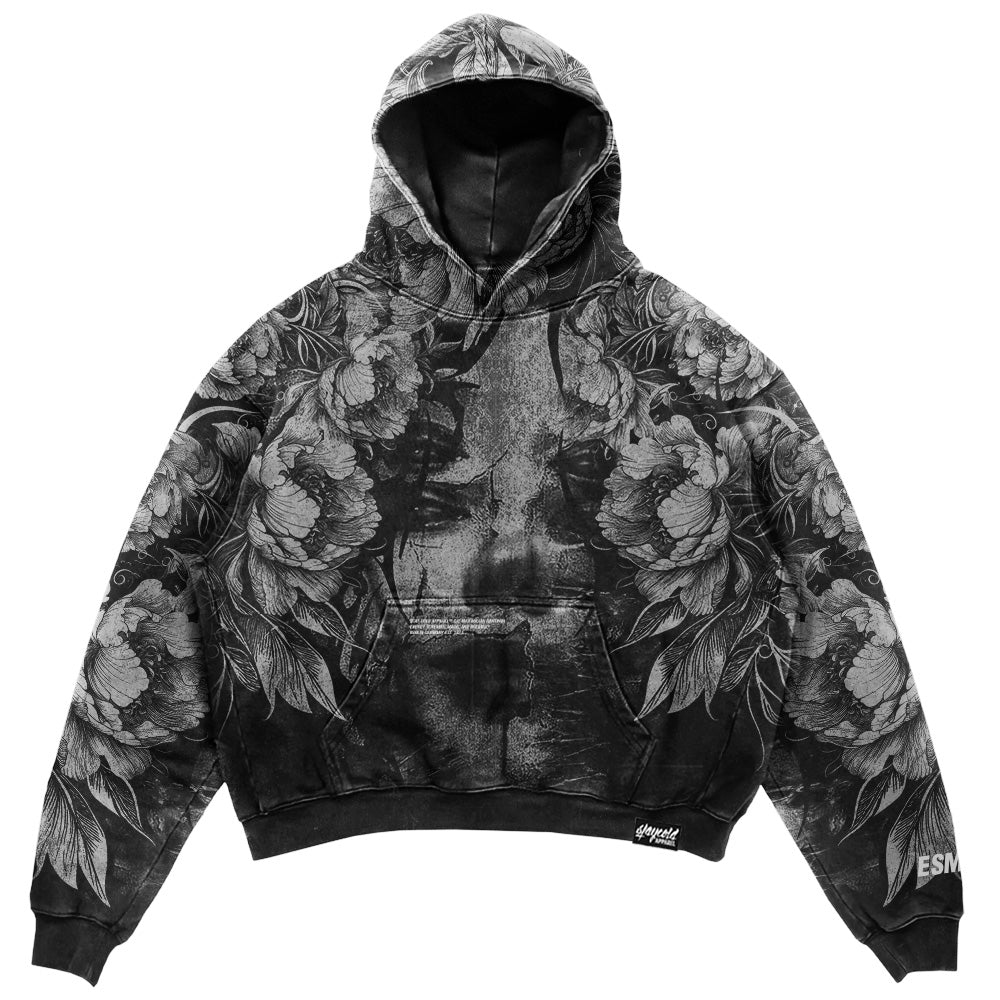 Heart Like Winter (Allover) - Heavy Oversized Hoodie (400GSM)