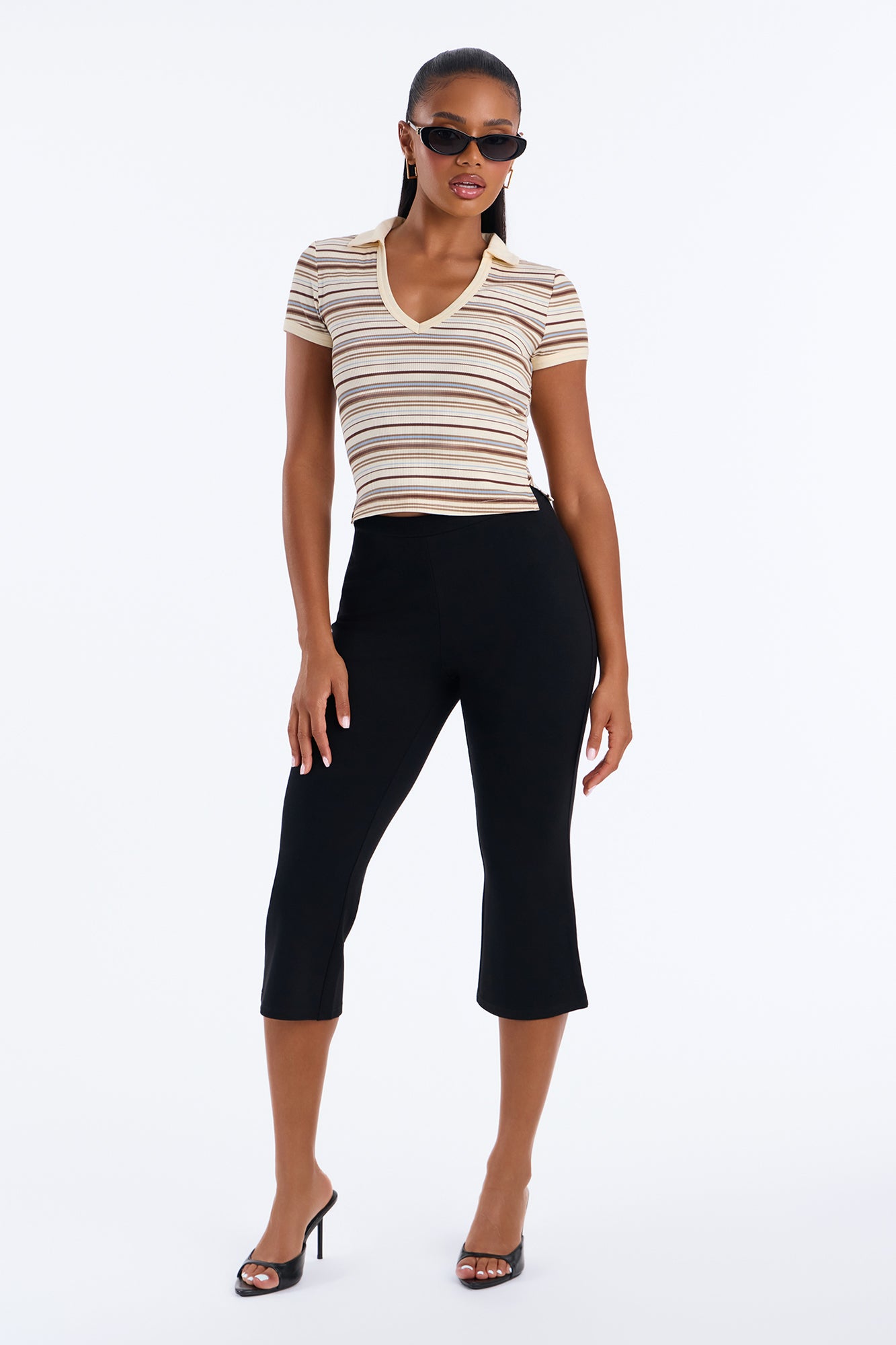 Orla Mid Rise Kick Flare Pant - Black