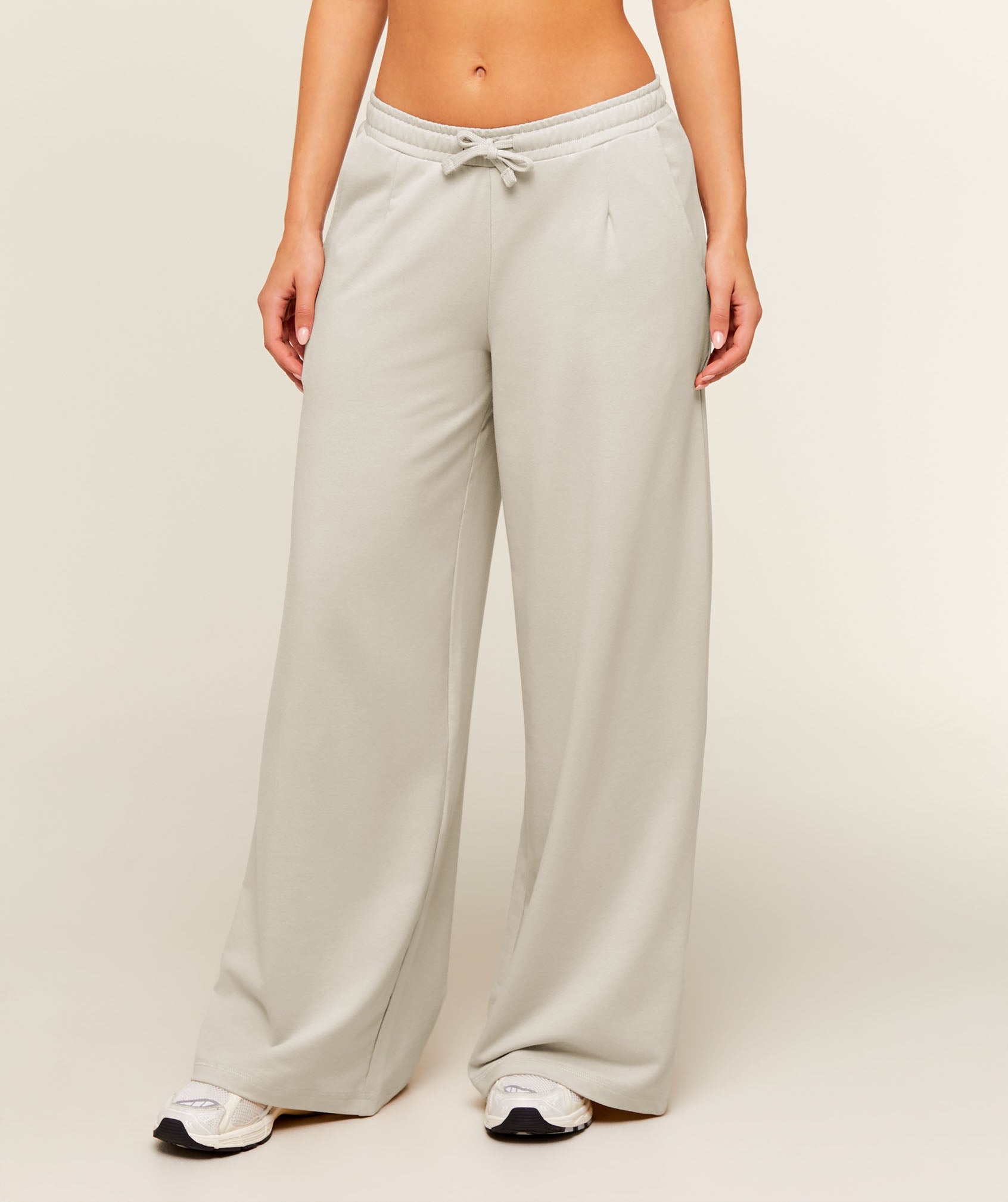 Gymshark Lightweight Wide Leg Pants Regular - Pebble Grey