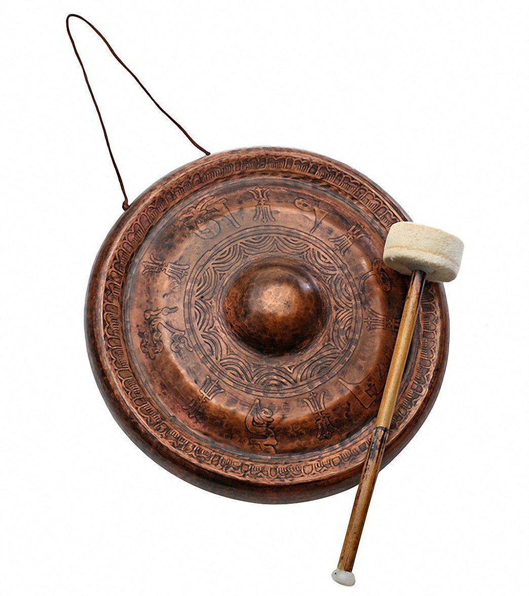 Sacred Space XLarge Burnished Himalayan Temple Nipple Gong 14"